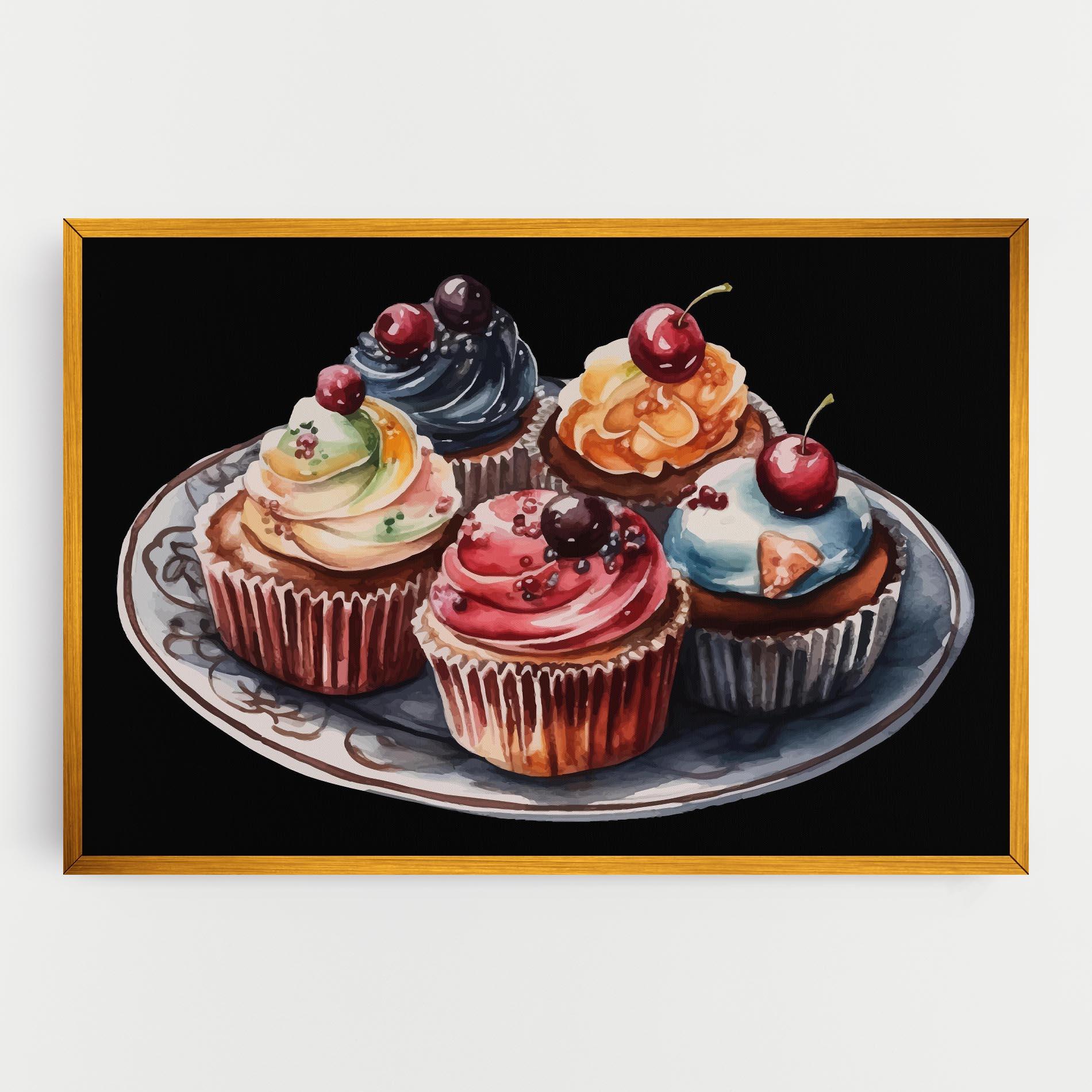 Leinwandbild Colorful Muffins mockup 0