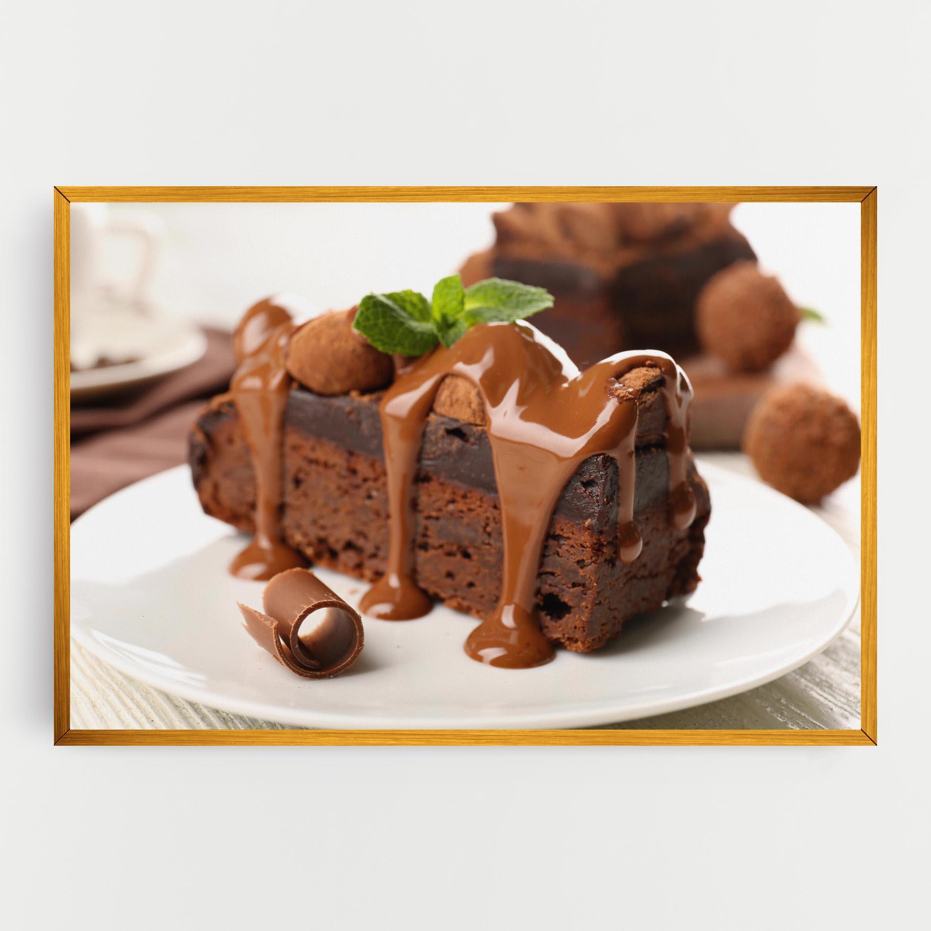 Leinwandbild Mint Chocolate Cake mockup 0