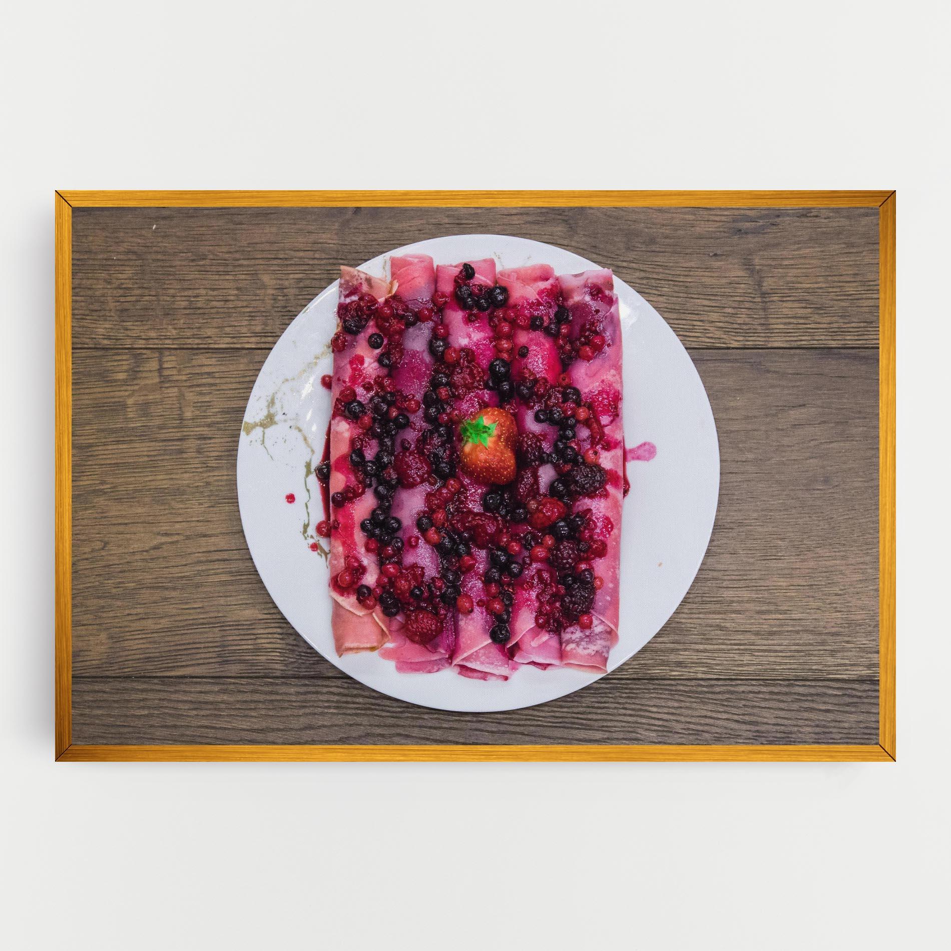 Leinwandbild Strawberry Pancakes mockup 0