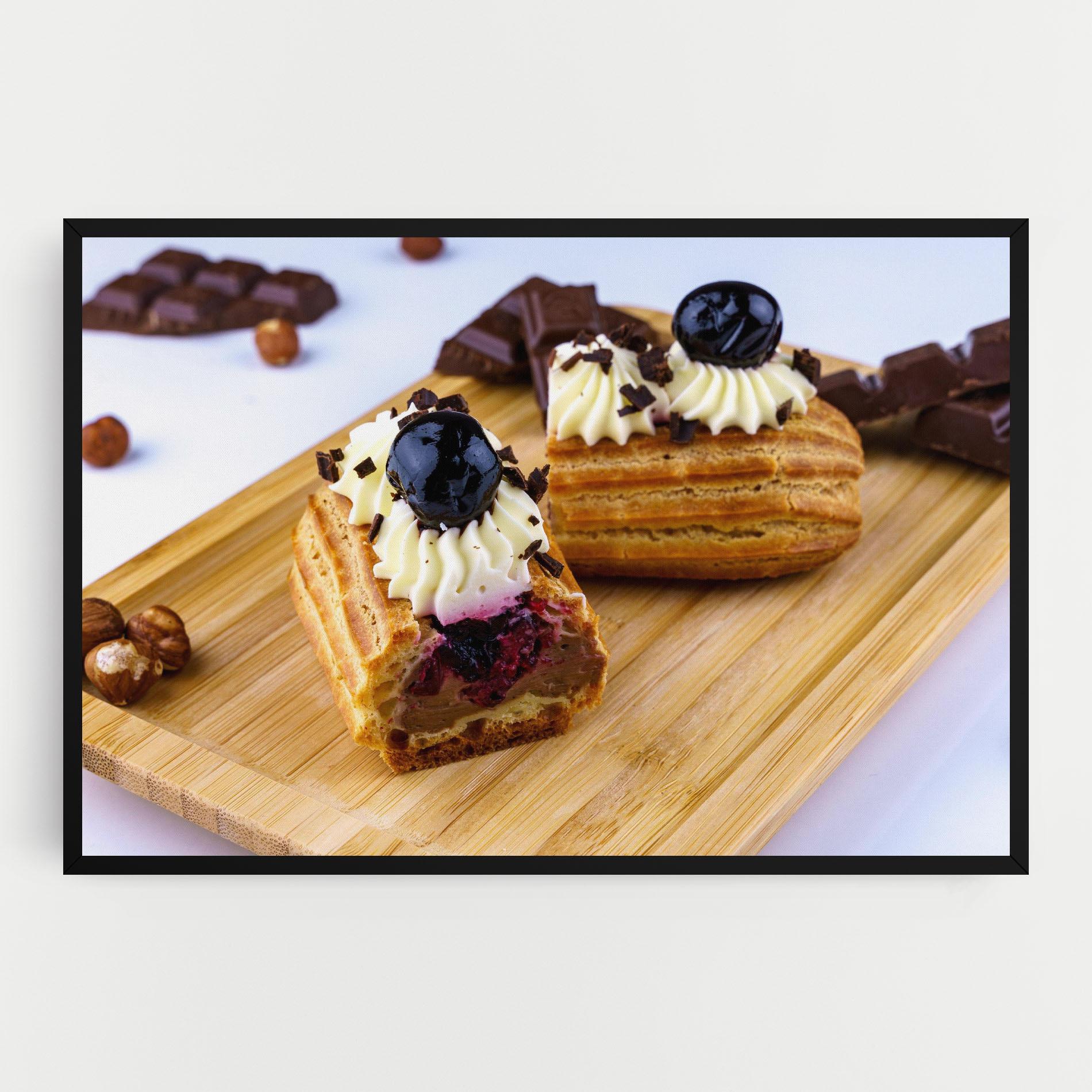 Leinwandbild Blueberry Eclair mockup 0