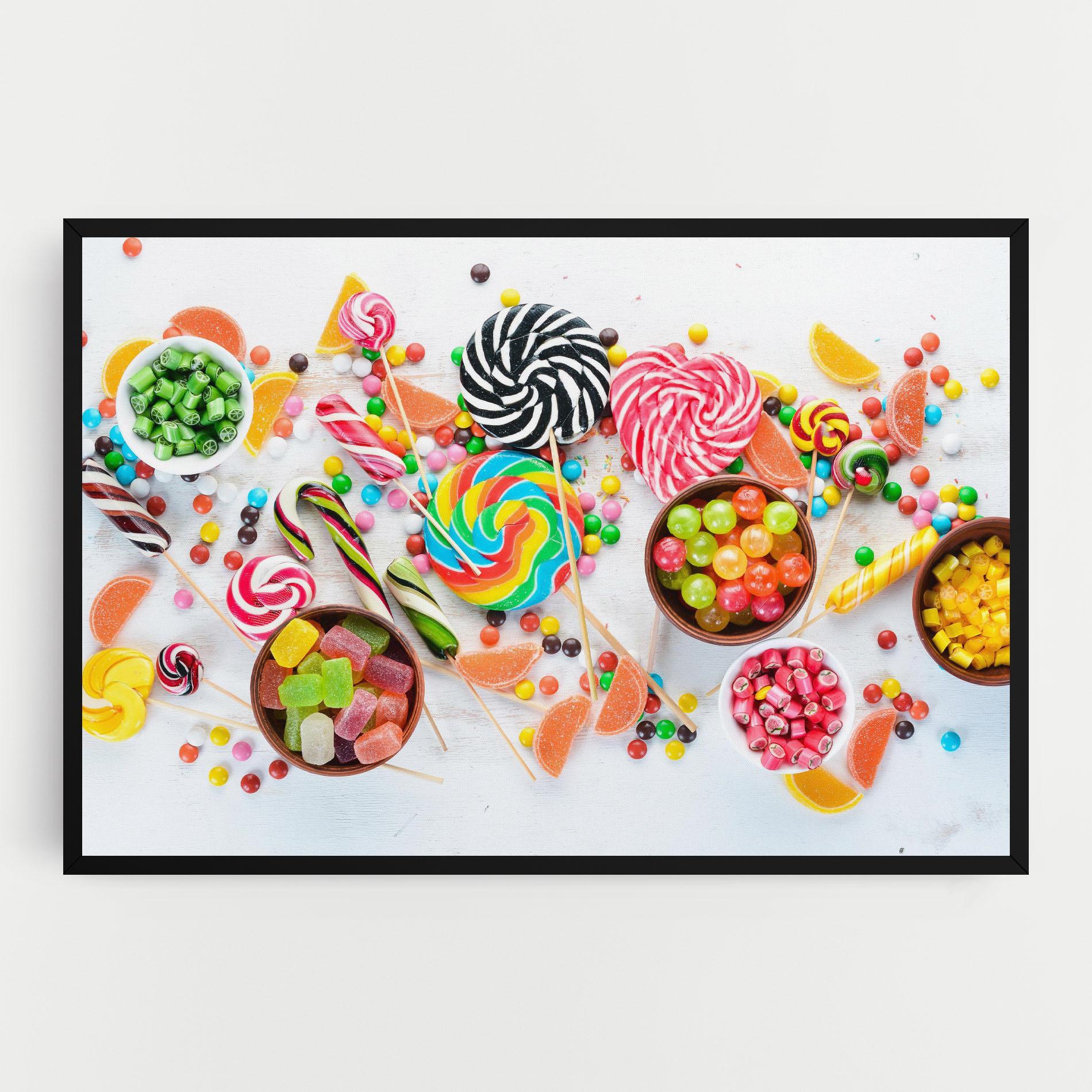Leinwandbild Colorful Candies Jelly mockup 0