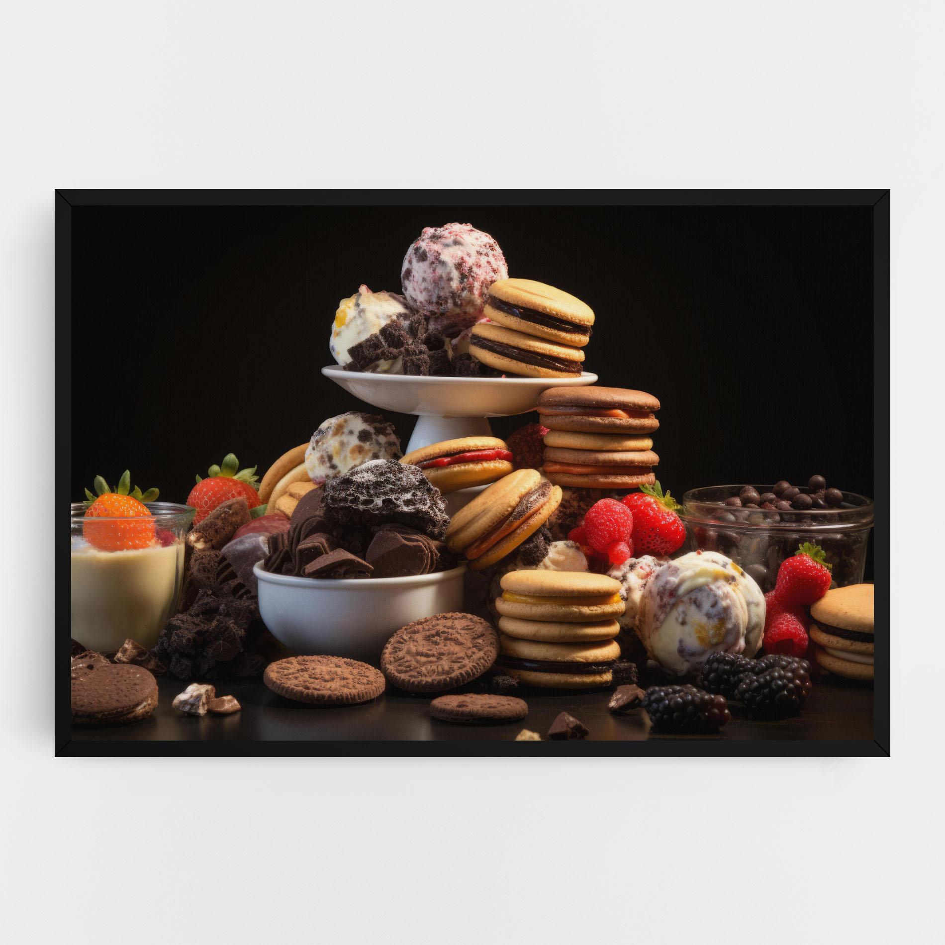 Leinwandbild Ice Cream Cookies mockup 0