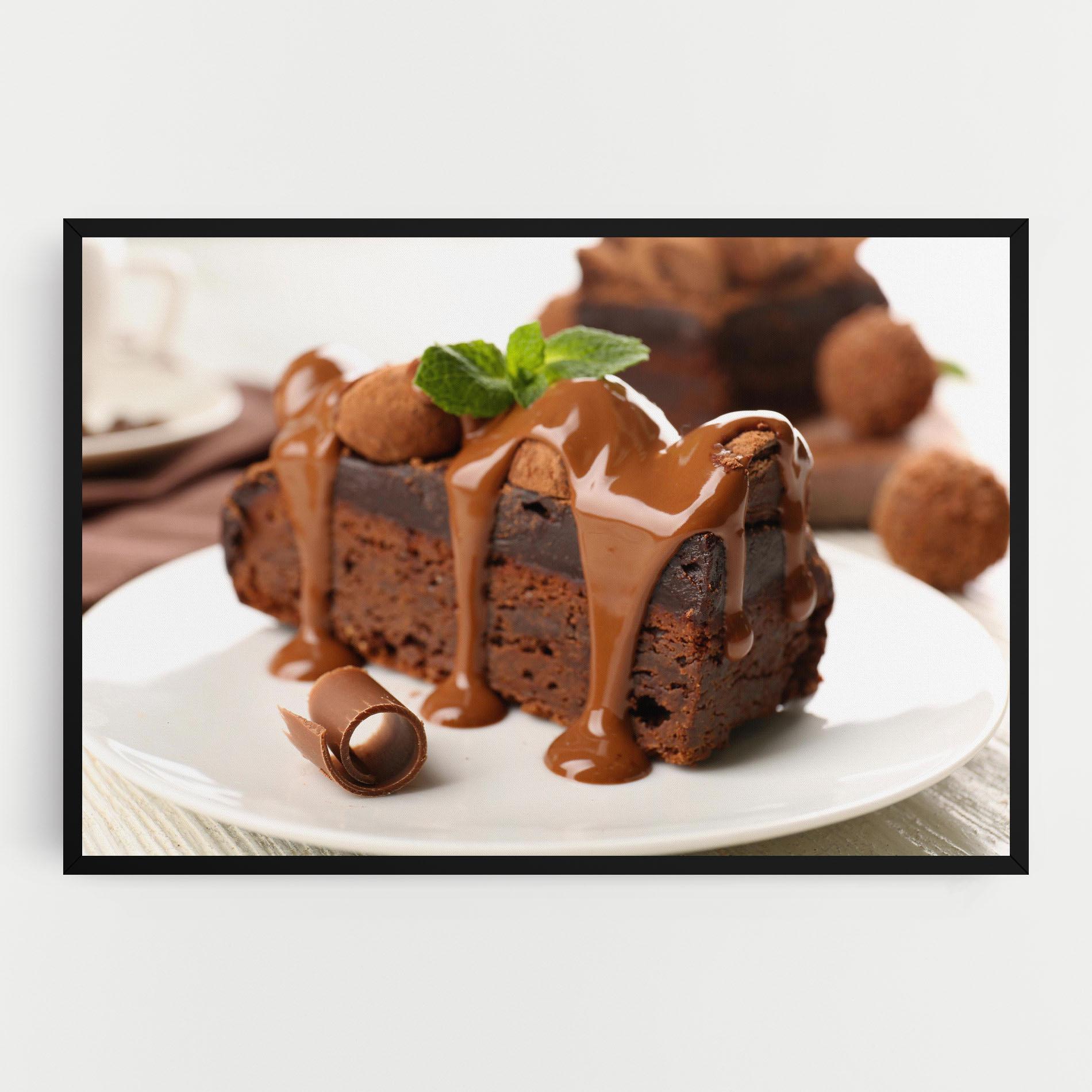 Leinwandbild Mint Chocolate Cake mockup 0