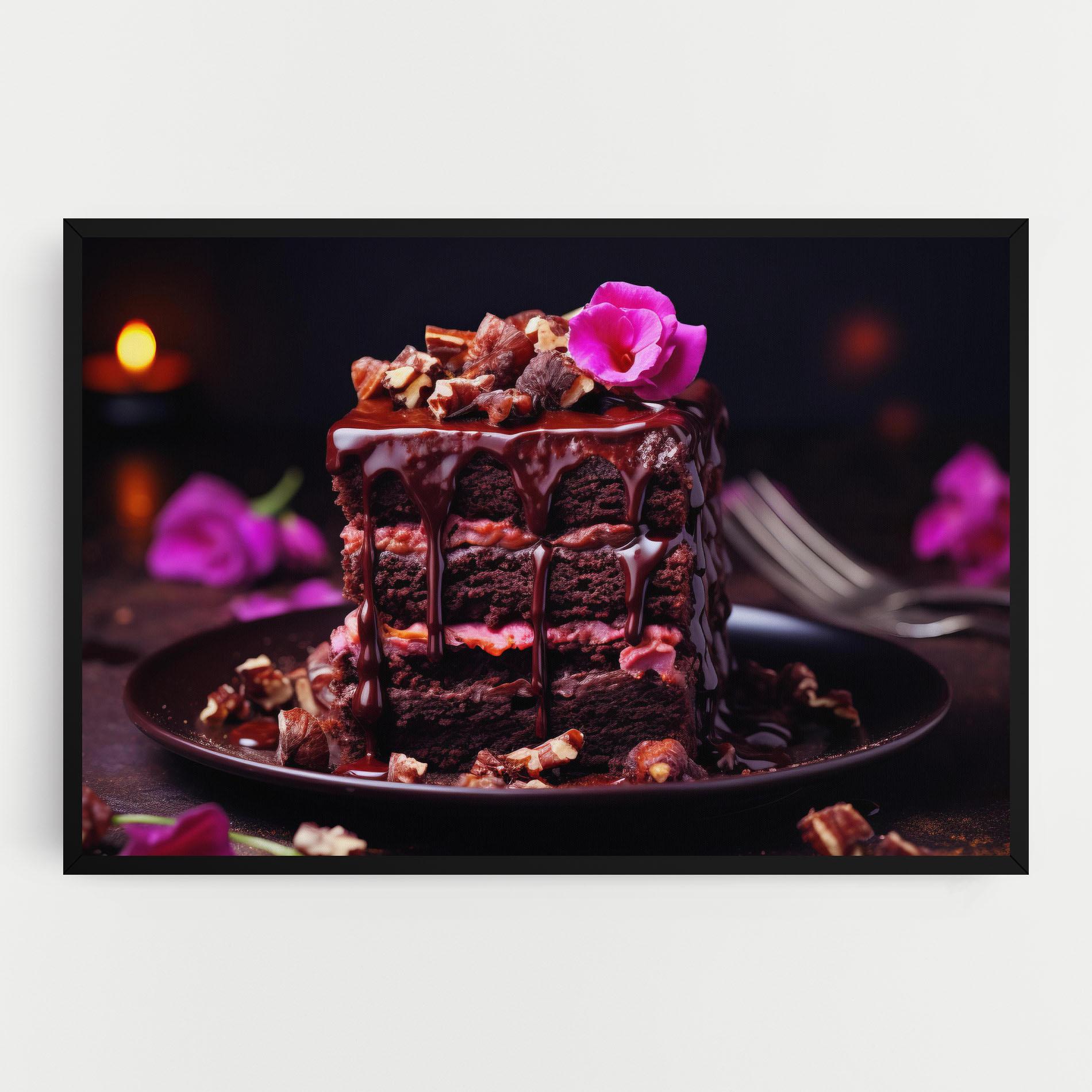 Leinwandbild Pink Flower Cake mockup 0