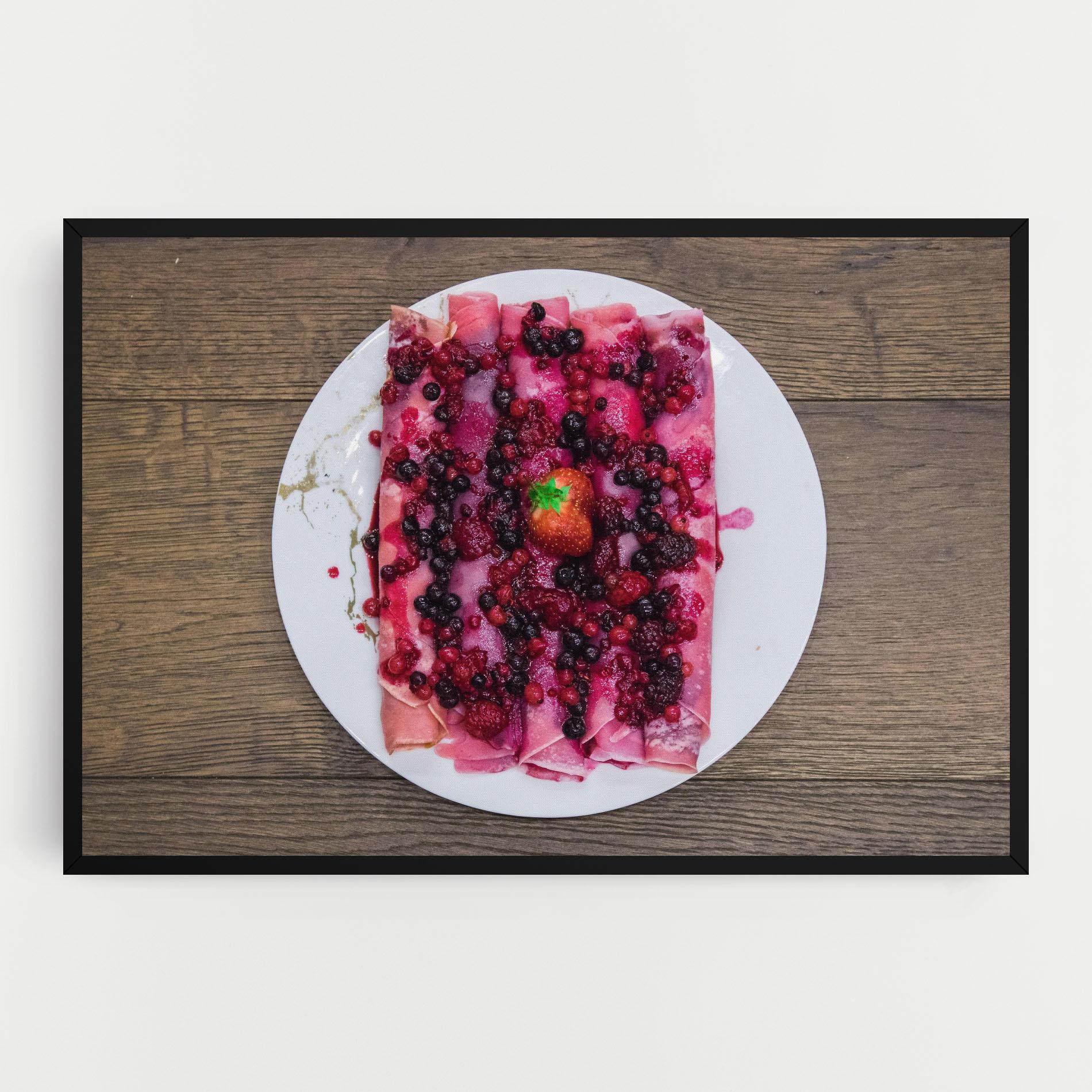 Leinwandbild Strawberry Pancakes mockup 0