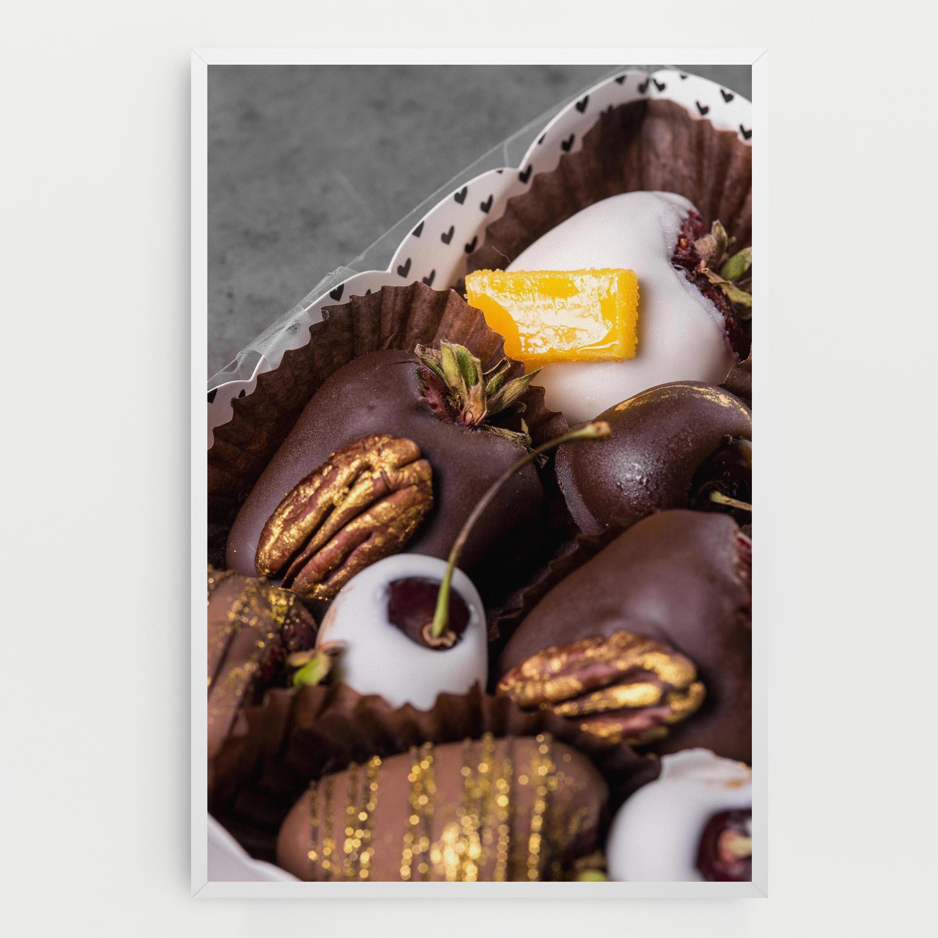 Leinwandbild Chocolate Covered mockup 0