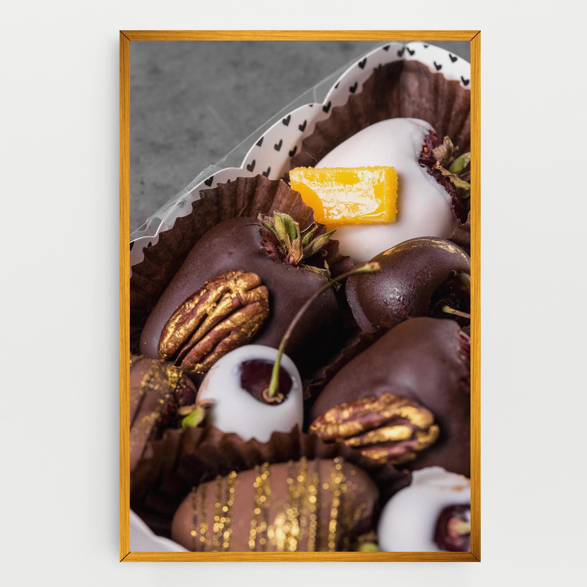 Leinwandbild Chocolate Covered mockup 0