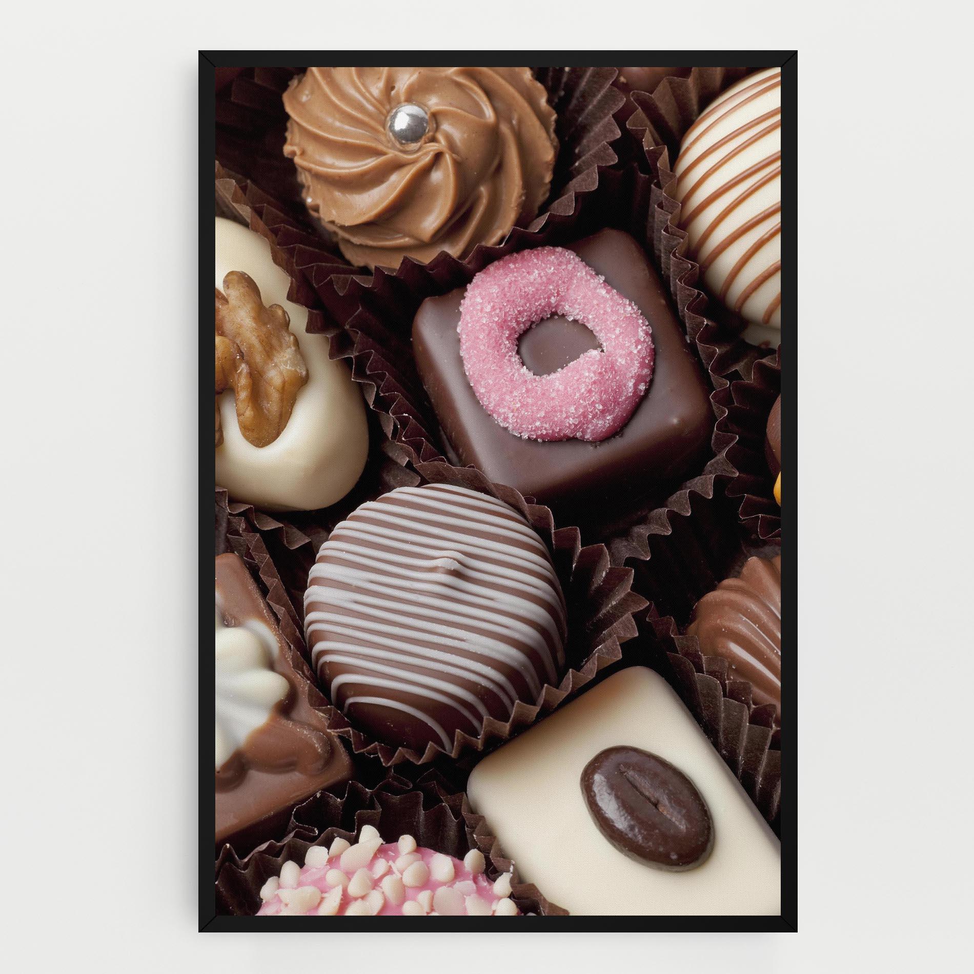 Leinwandbild Chocolate Bonbons mockup 0