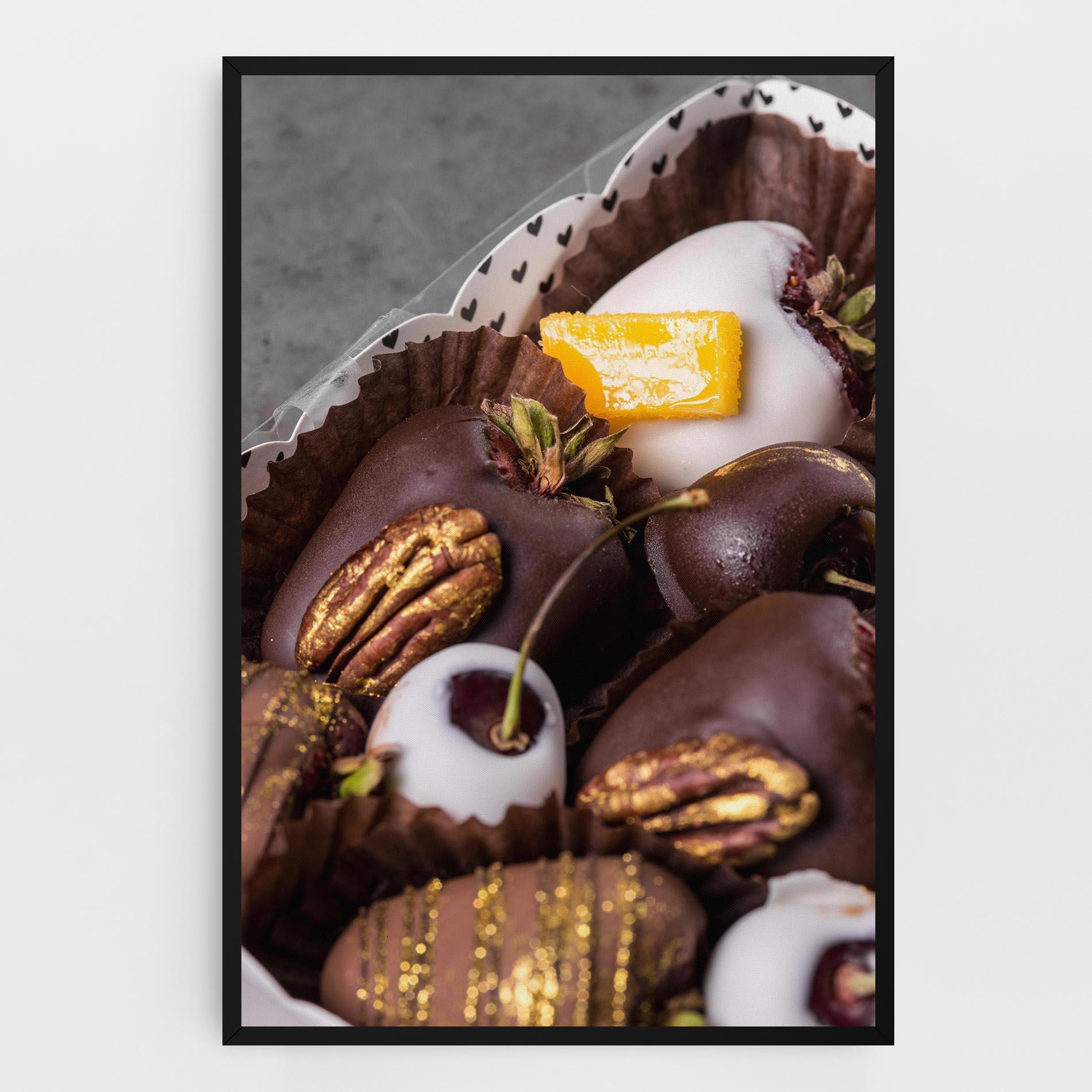 Leinwandbild Chocolate Covered mockup 0