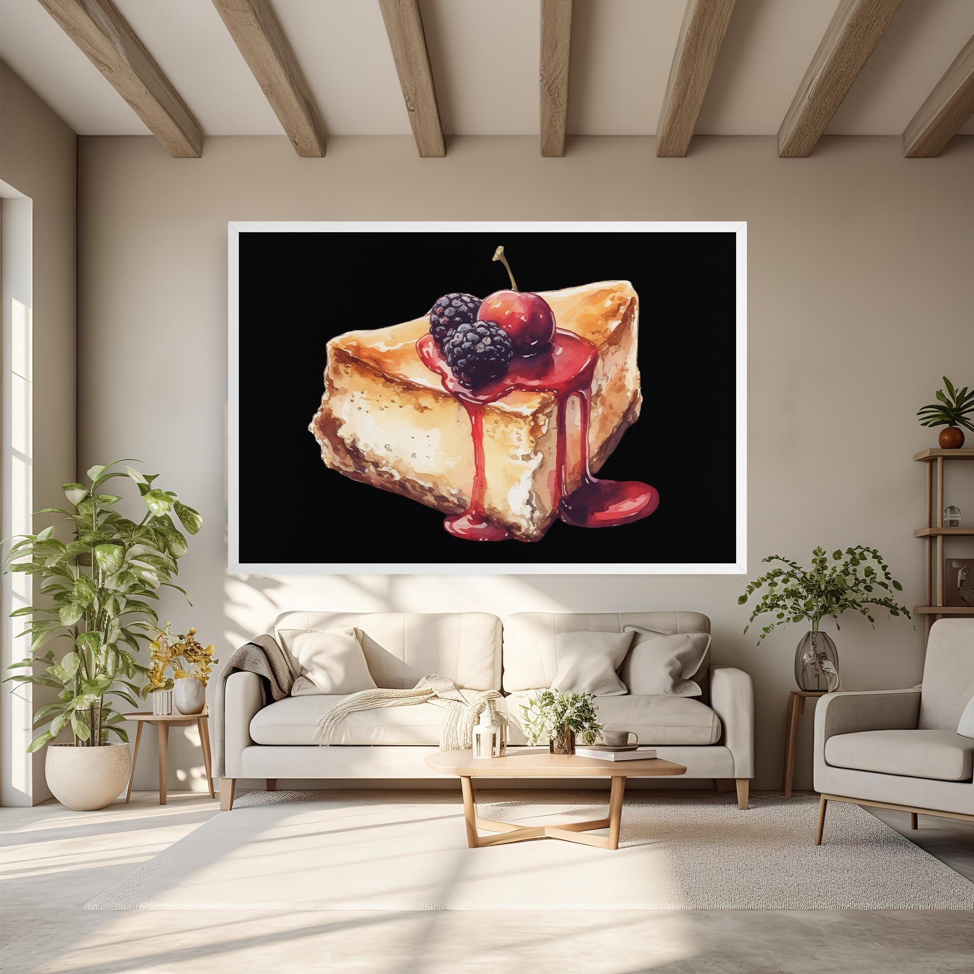 Leinwandbild Berries Pie mockup 6