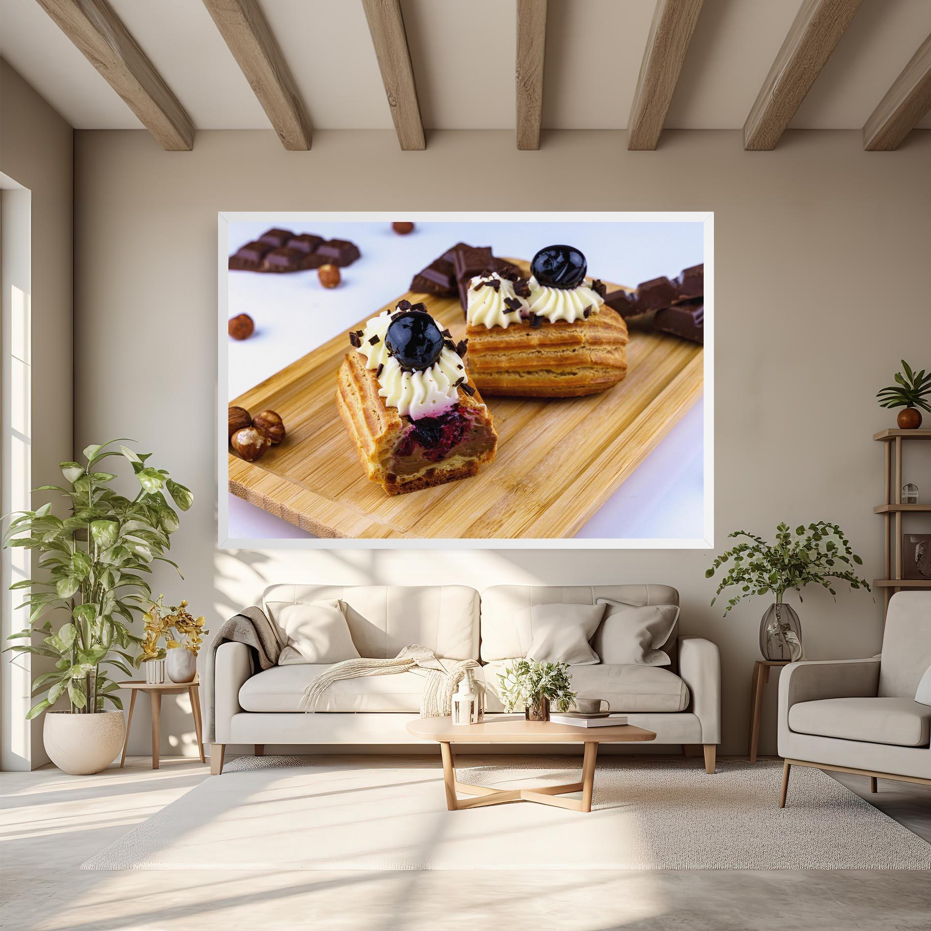 Leinwandbild Blueberry Eclair mockup 6