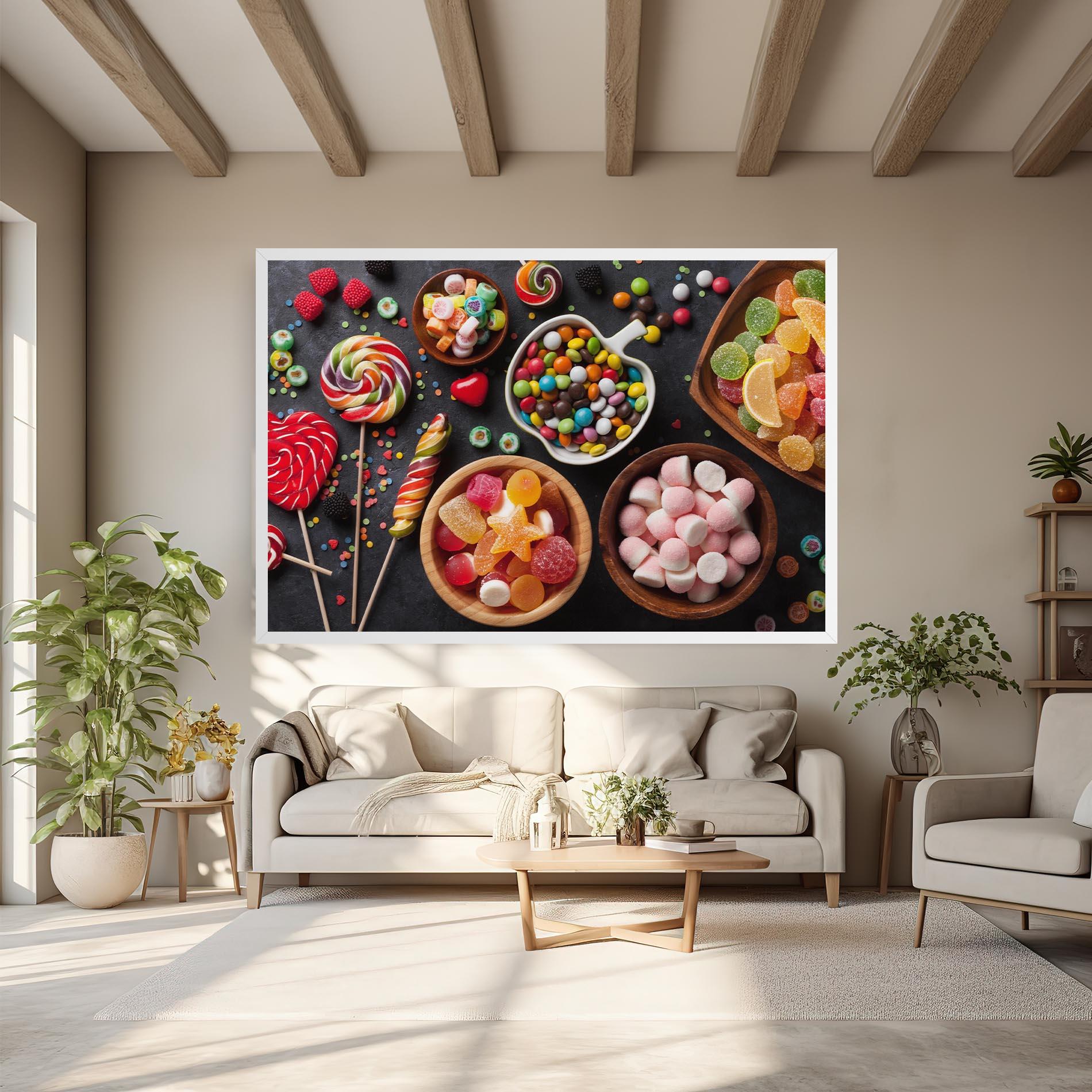 Leinwandbild Colorful Candies mockup 6