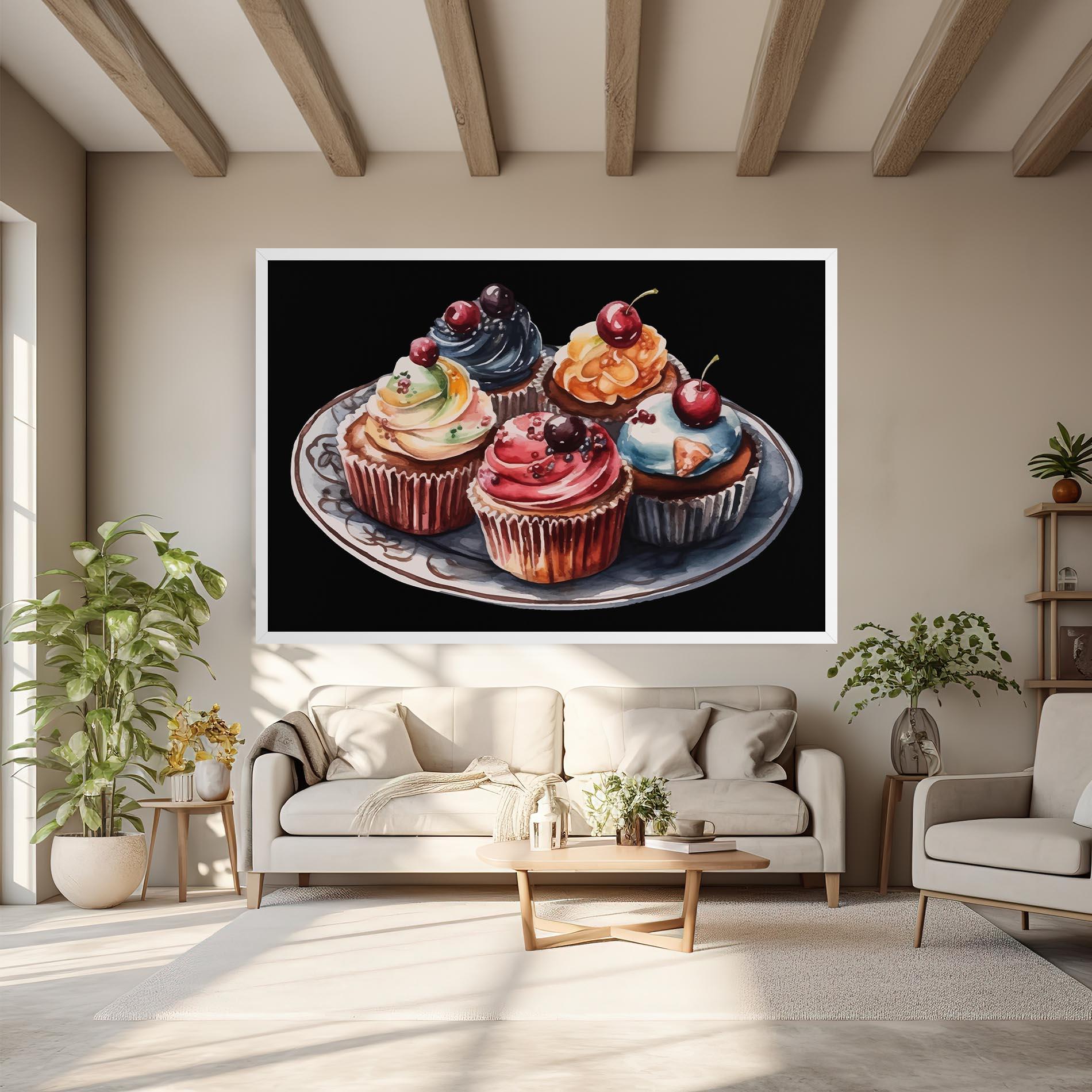 Leinwandbild Colorful Muffins mockup 6