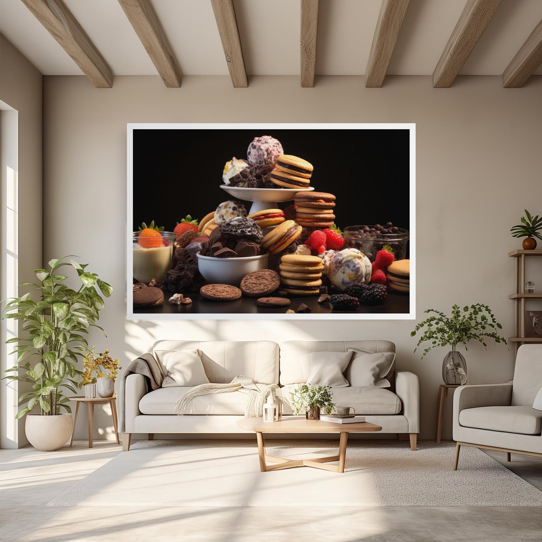 Leinwandbild Ice Cream Cookies mockup 6