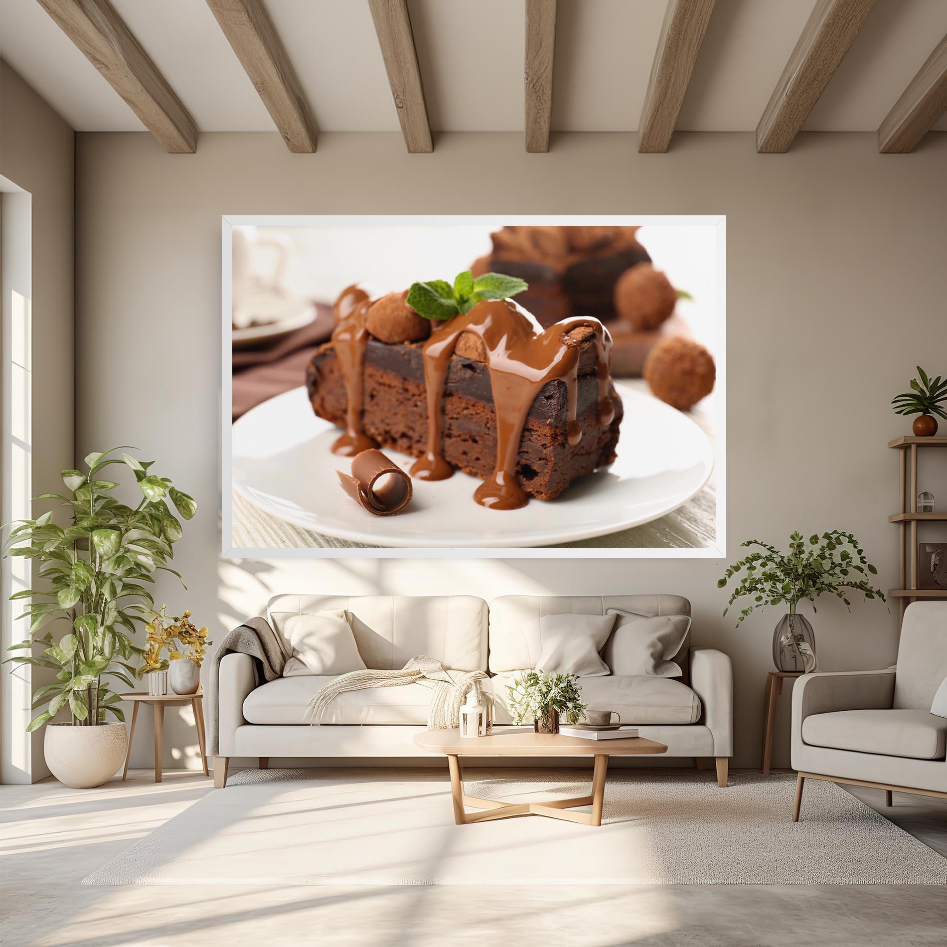 Leinwandbild Mint Chocolate Cake mockup 6