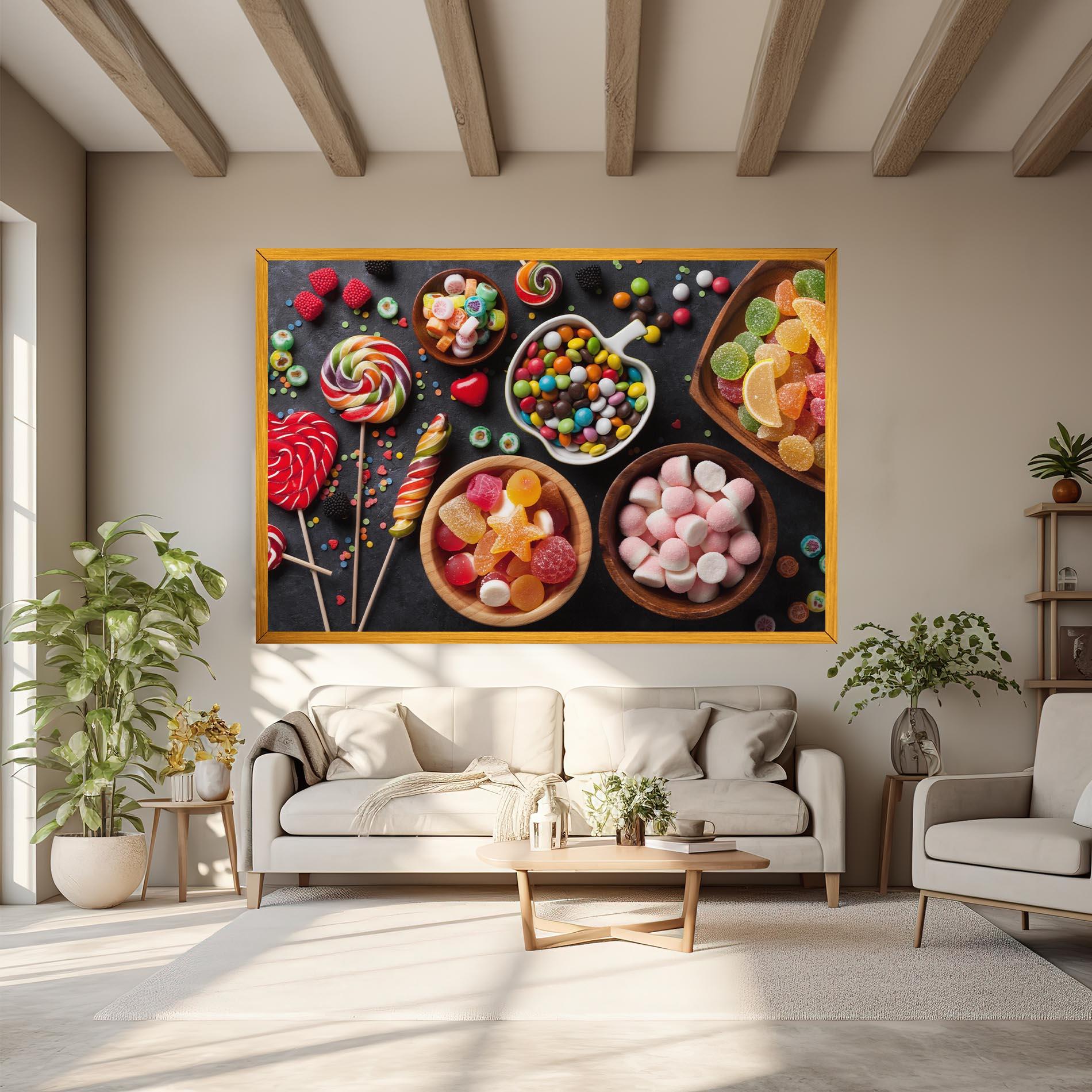 Leinwandbild Colorful Candies mockup 6