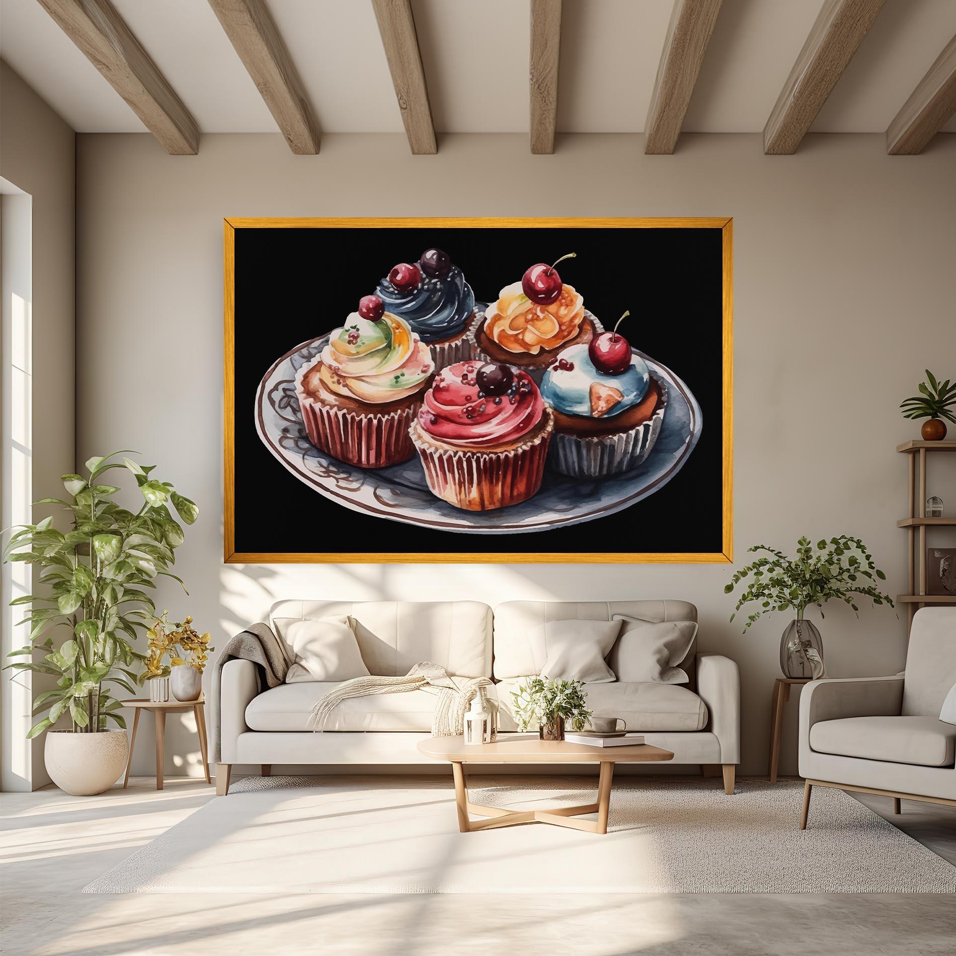 Leinwandbild Colorful Muffins mockup 6