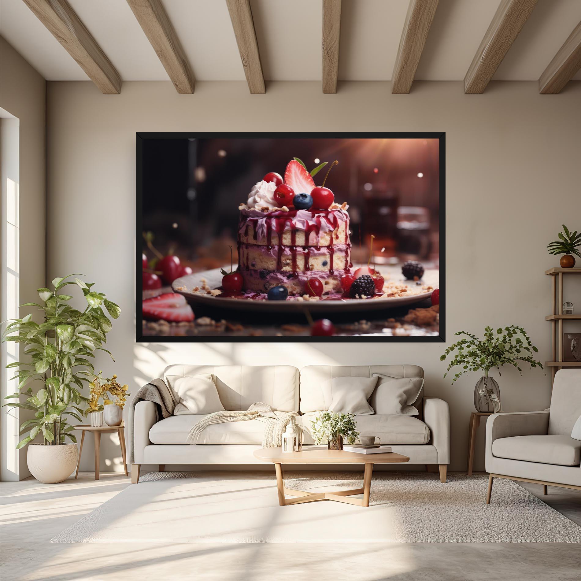 Leinwandbild Berries Dessert mockup 6