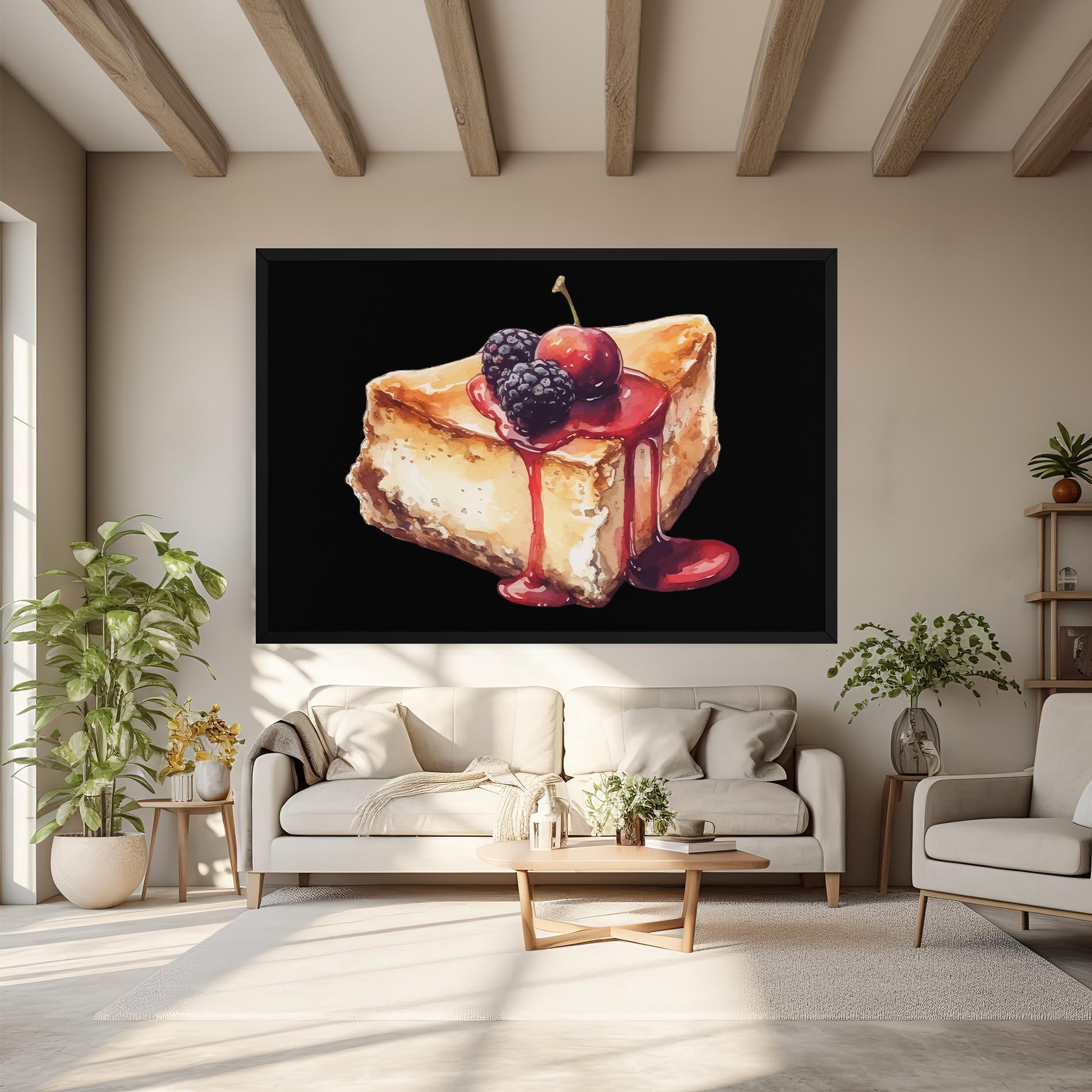 Leinwandbild Berries Pie mockup 6