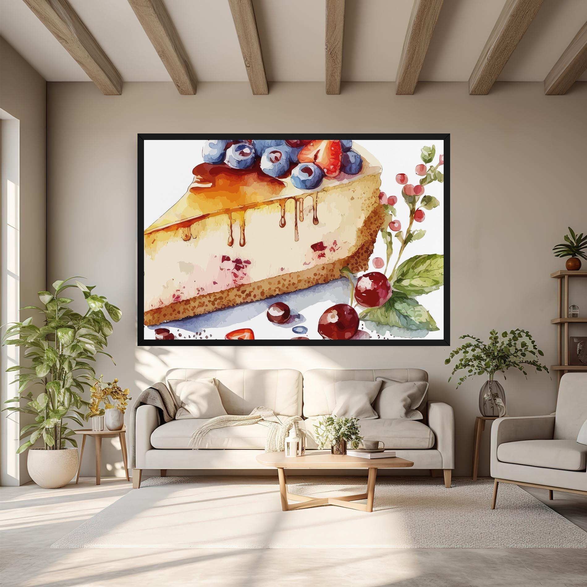 Leinwandbild Cheesecake mockup 6