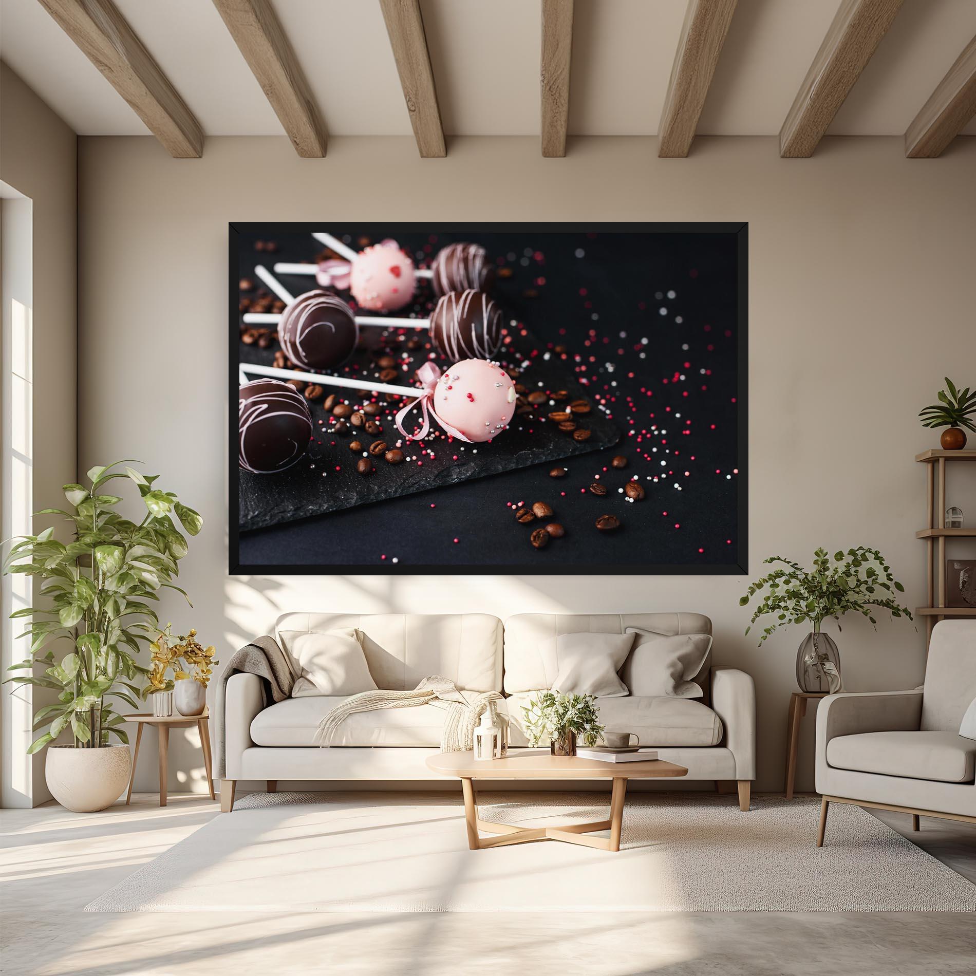 Leinwandbild Chocolate Dessert mockup 6