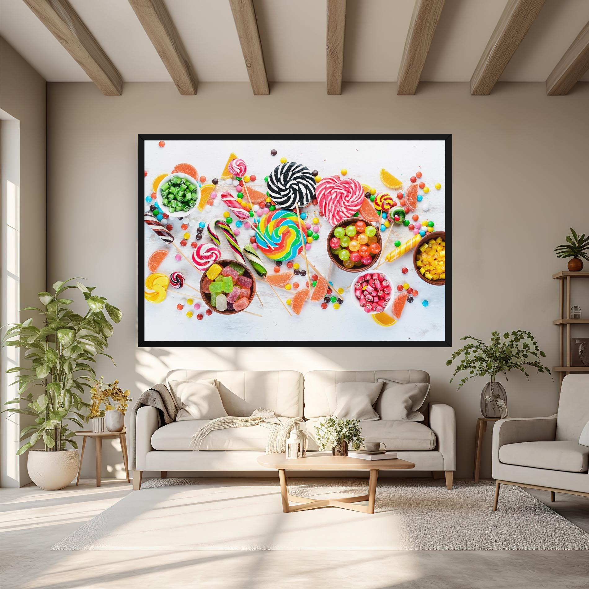 Leinwandbild Colorful Candies Jelly mockup 6