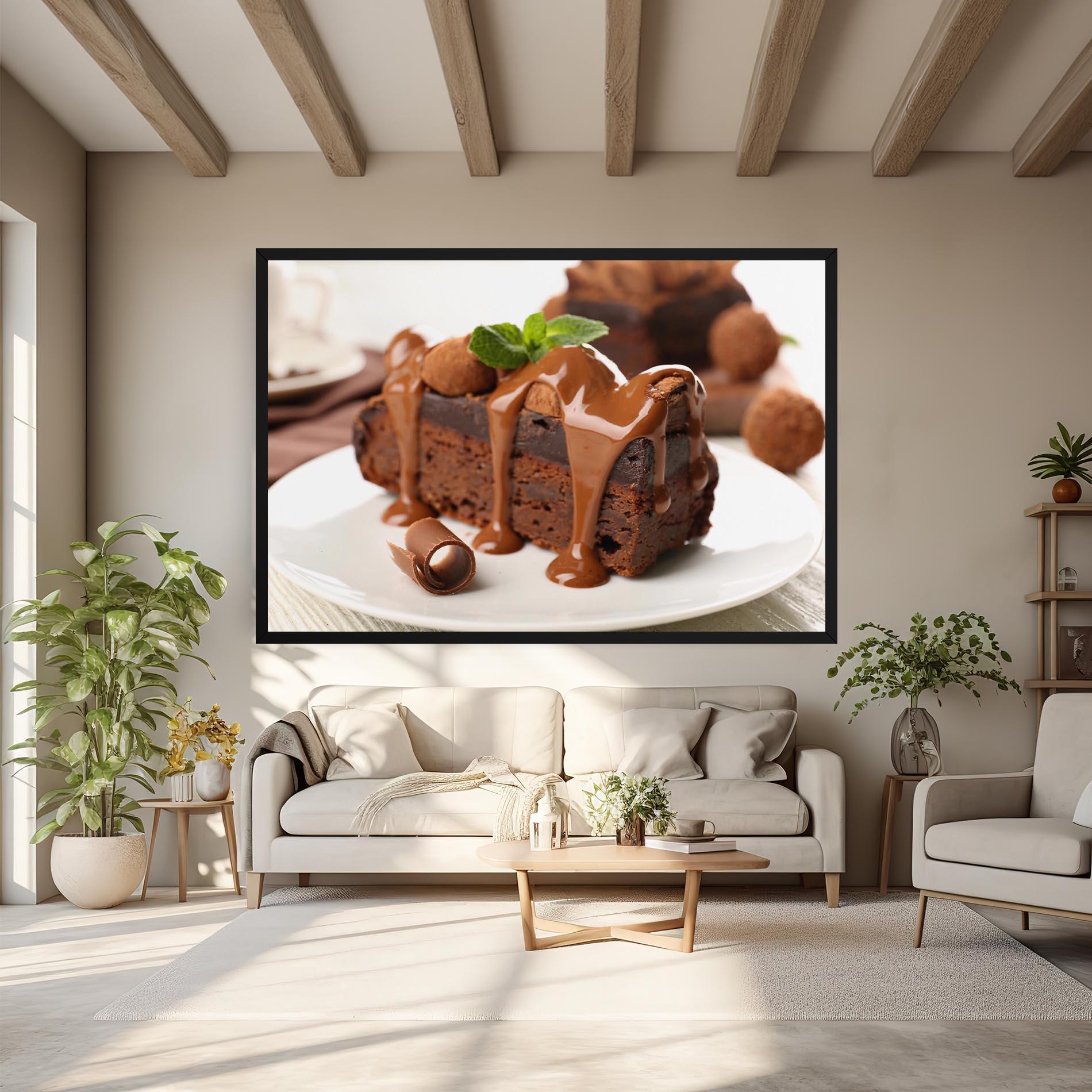 Leinwandbild Mint Chocolate Cake mockup 6