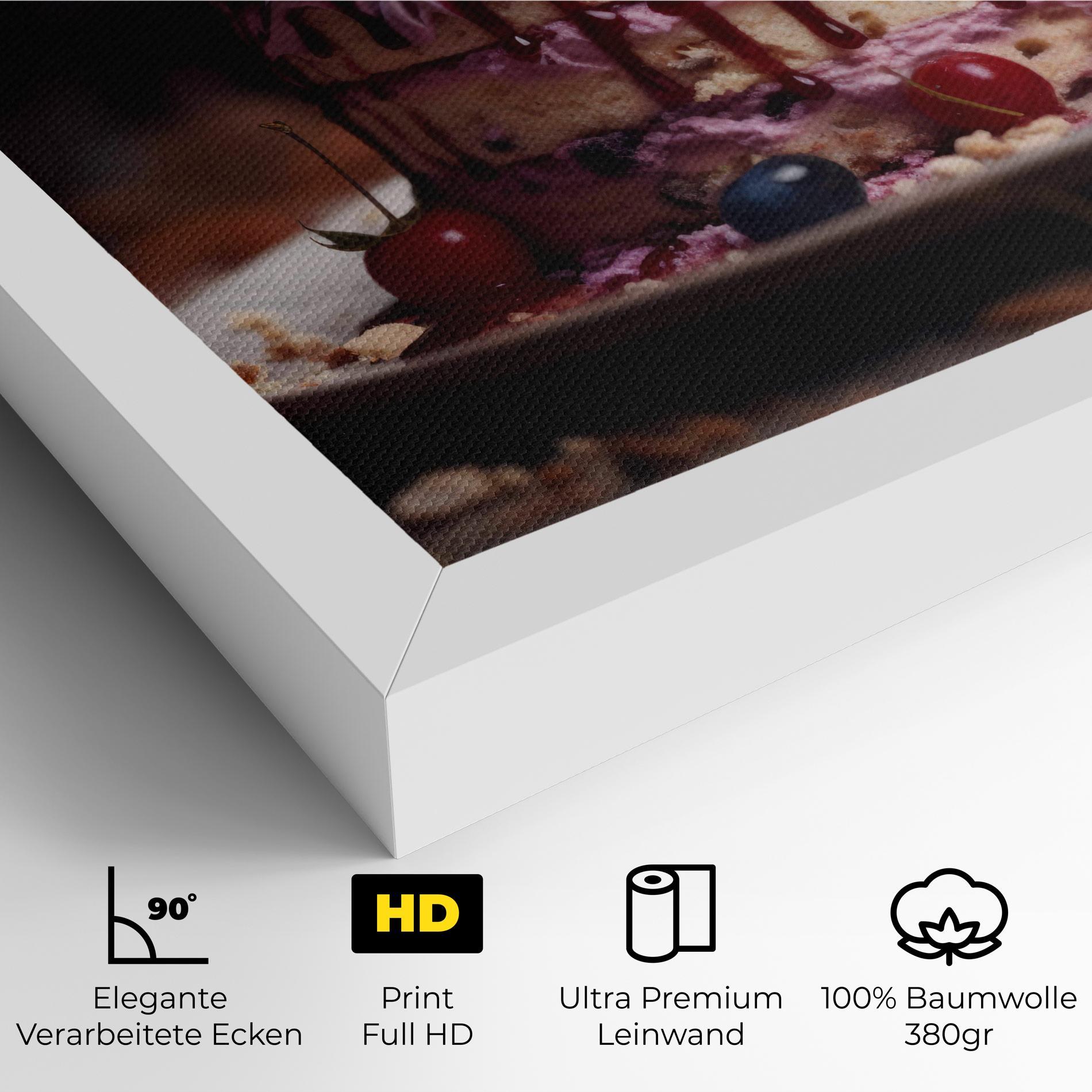 Leinwandbild Berries Dessert mockup 4