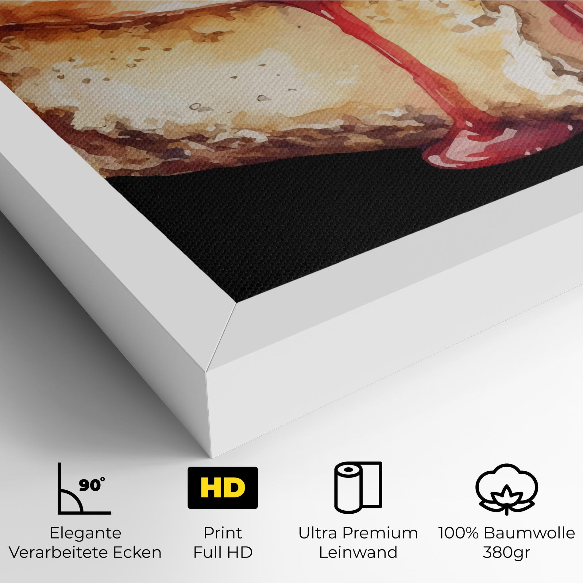 Leinwandbild Berries Pie mockup 4