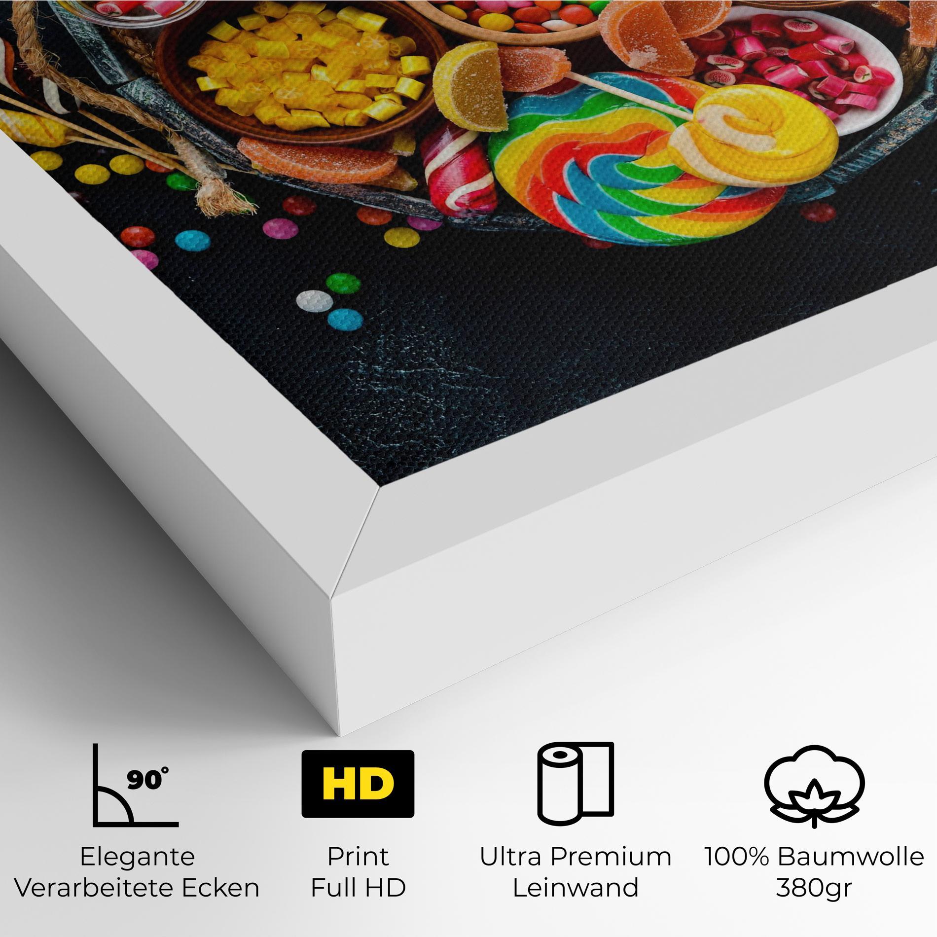 Leinwandbild Colorful Jelly mockup 4