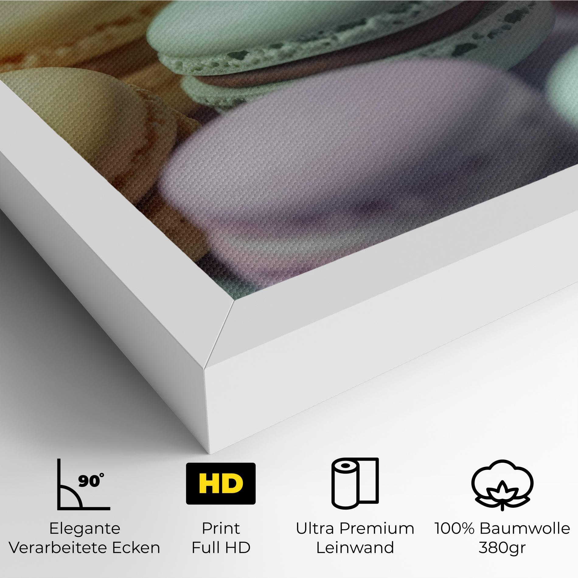 Leinwandbild Pastel Macarons mockup 4