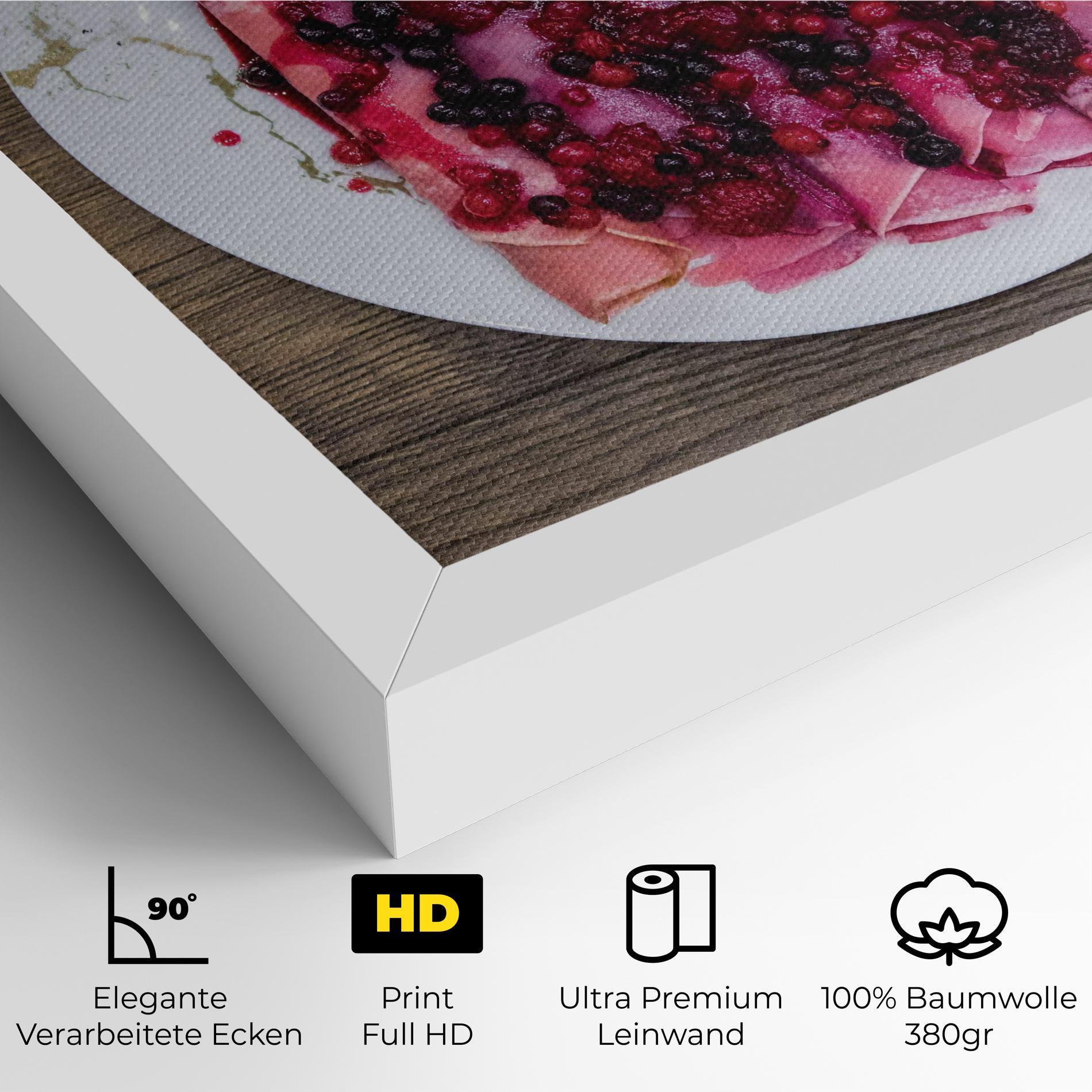 Leinwandbild Strawberry Pancakes mockup 4