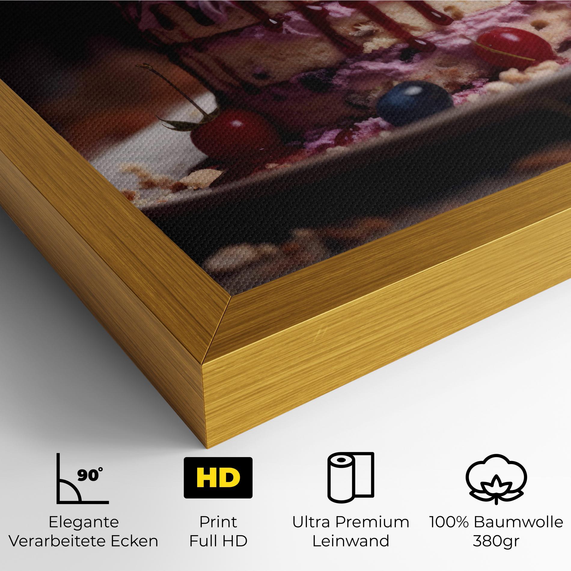 Leinwandbild Berries Dessert mockup 4