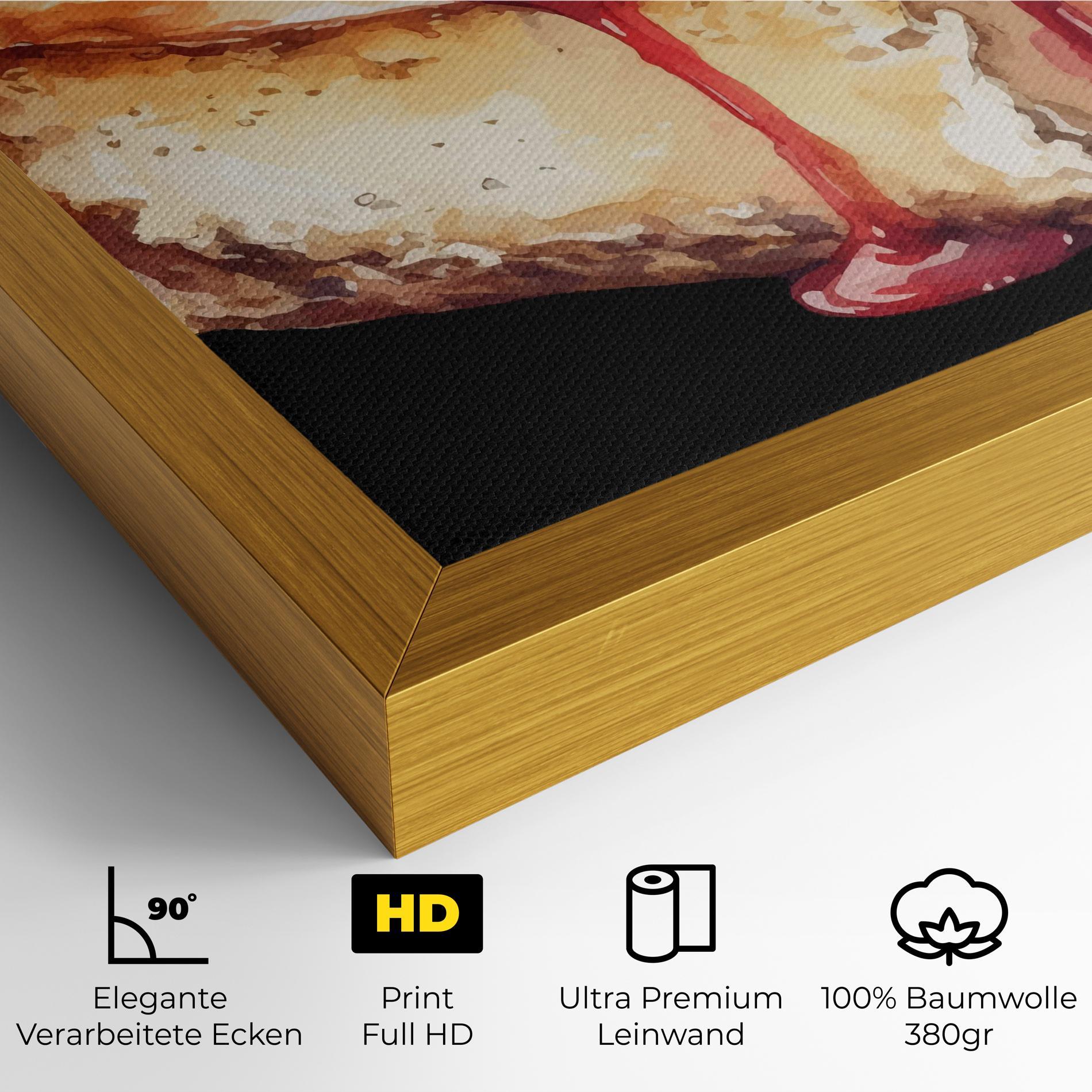 Leinwandbild Berries Pie mockup 4