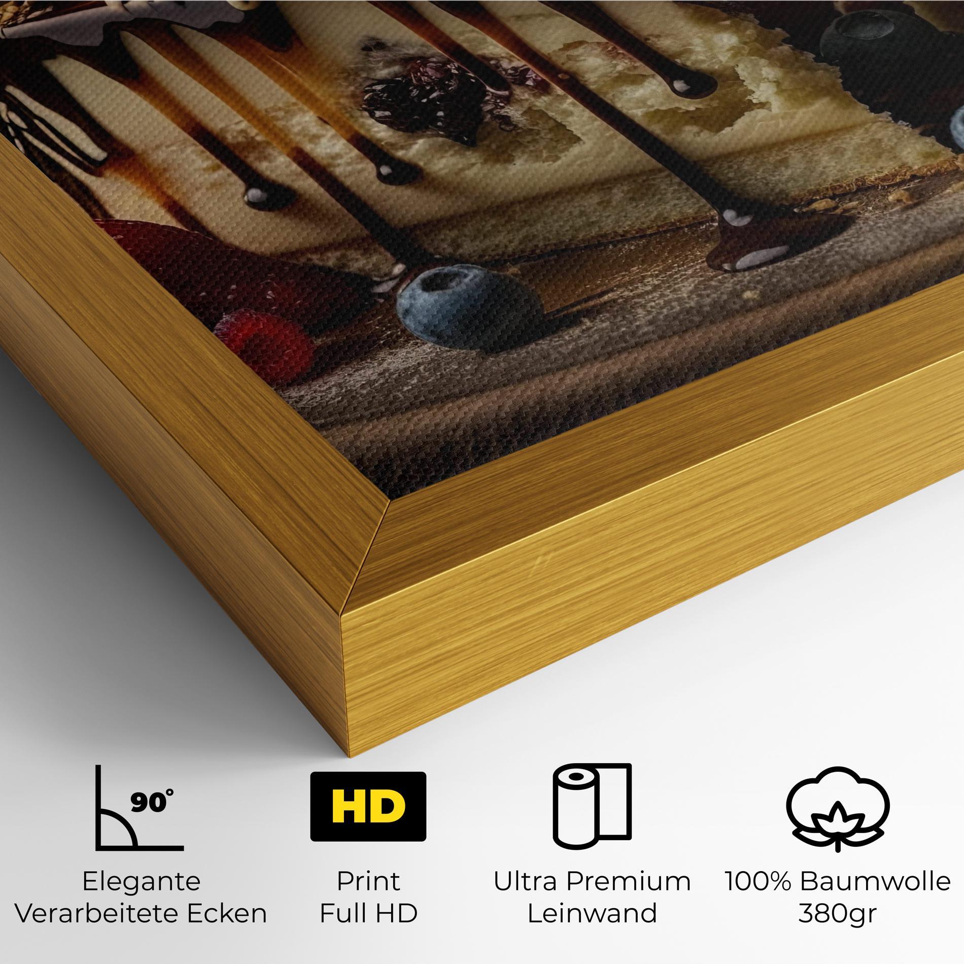 Leinwandbild Cheesecake Chocolate mockup 4