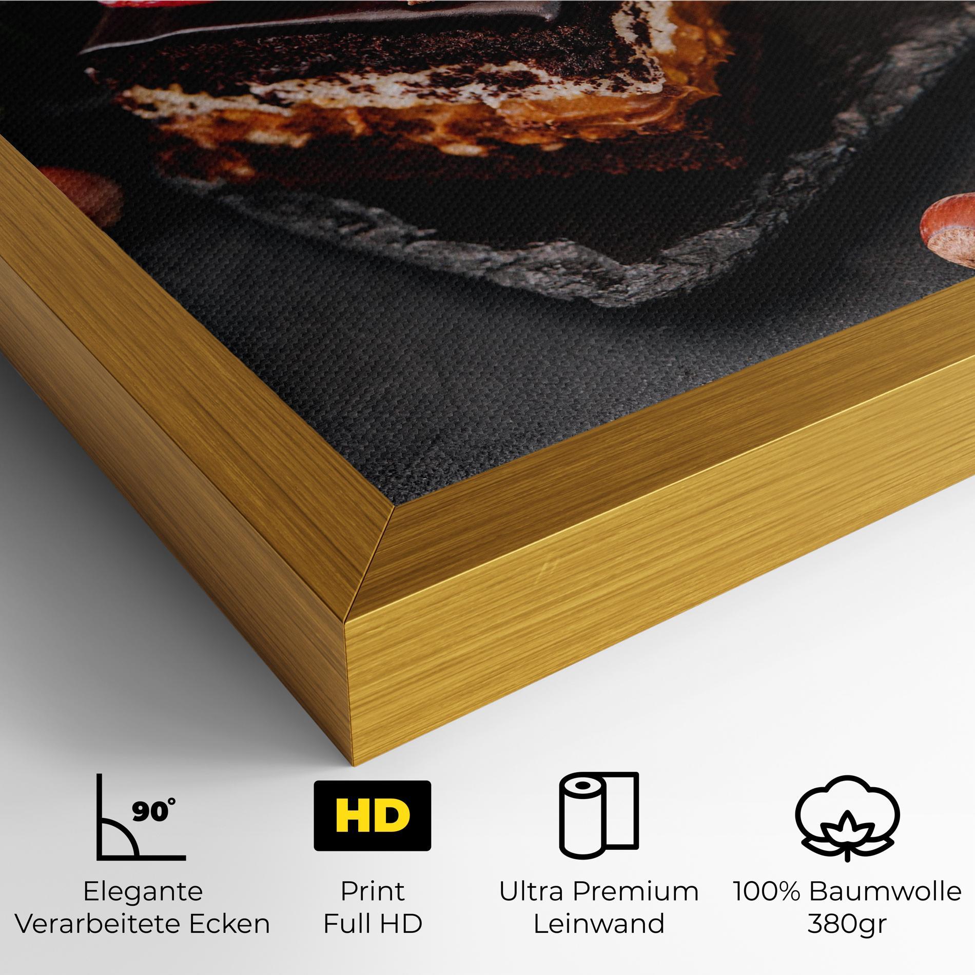 Leinwandbild Chocolate Berries Cake mockup 4