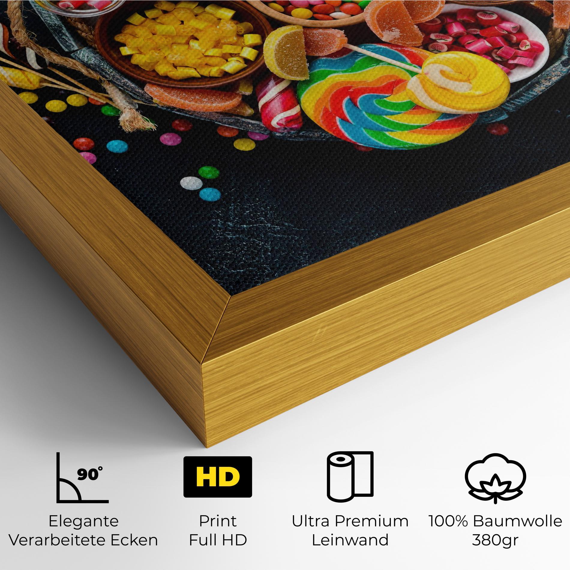 Leinwandbild Colorful Jelly mockup 4