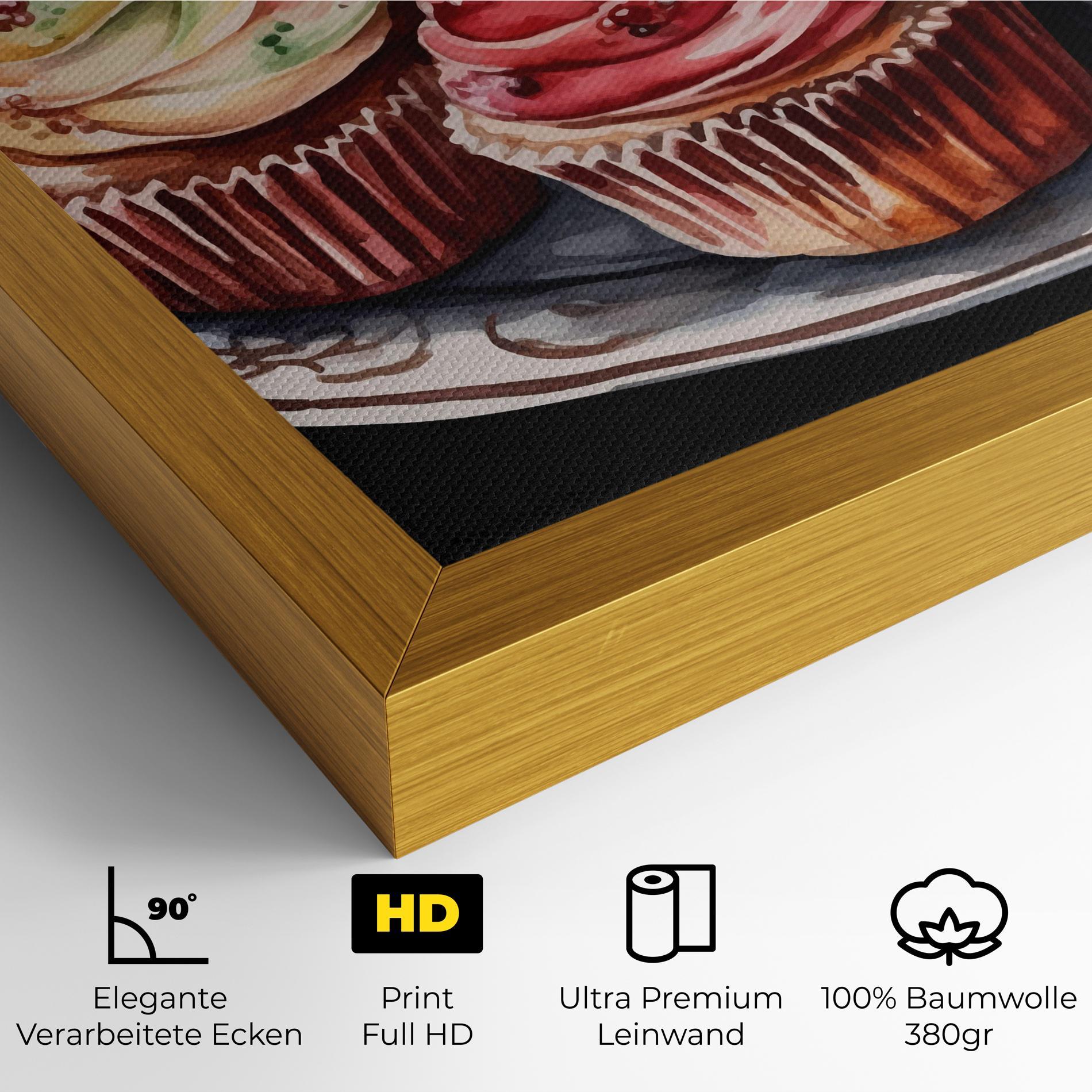 Leinwandbild Colorful Muffins mockup 4