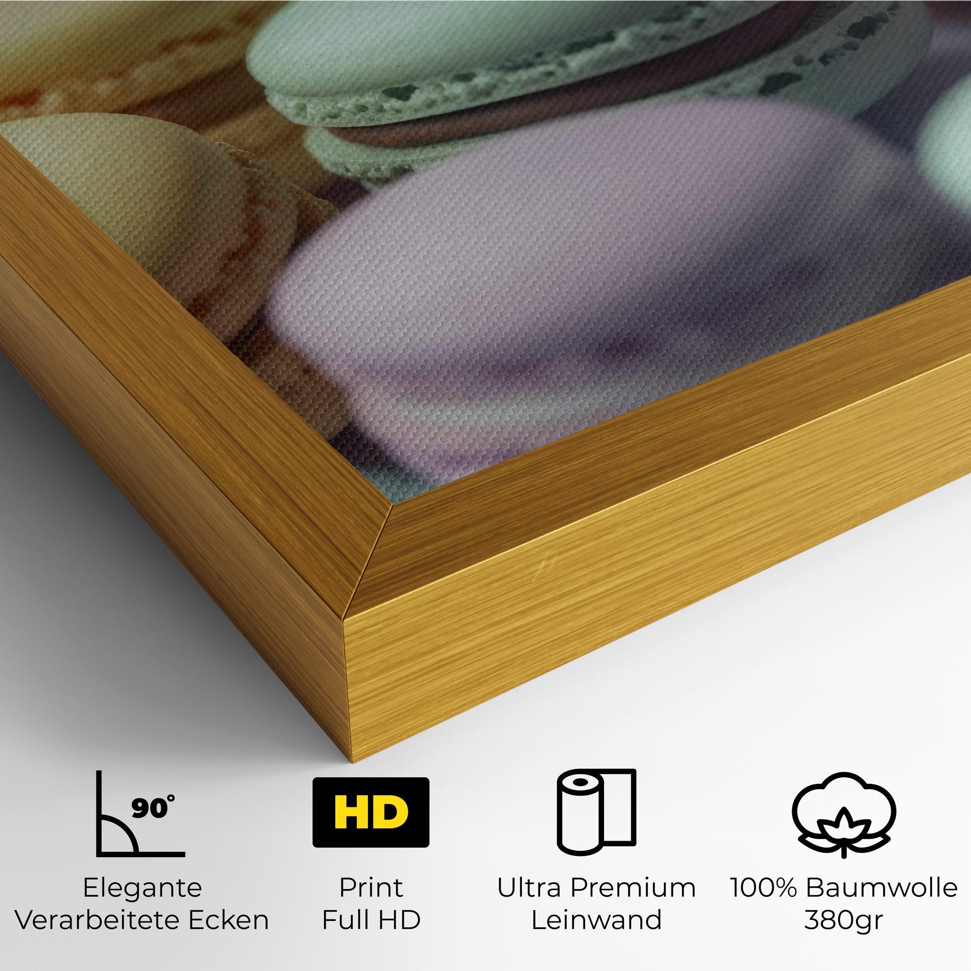 Leinwandbild Pastel Macarons mockup 4