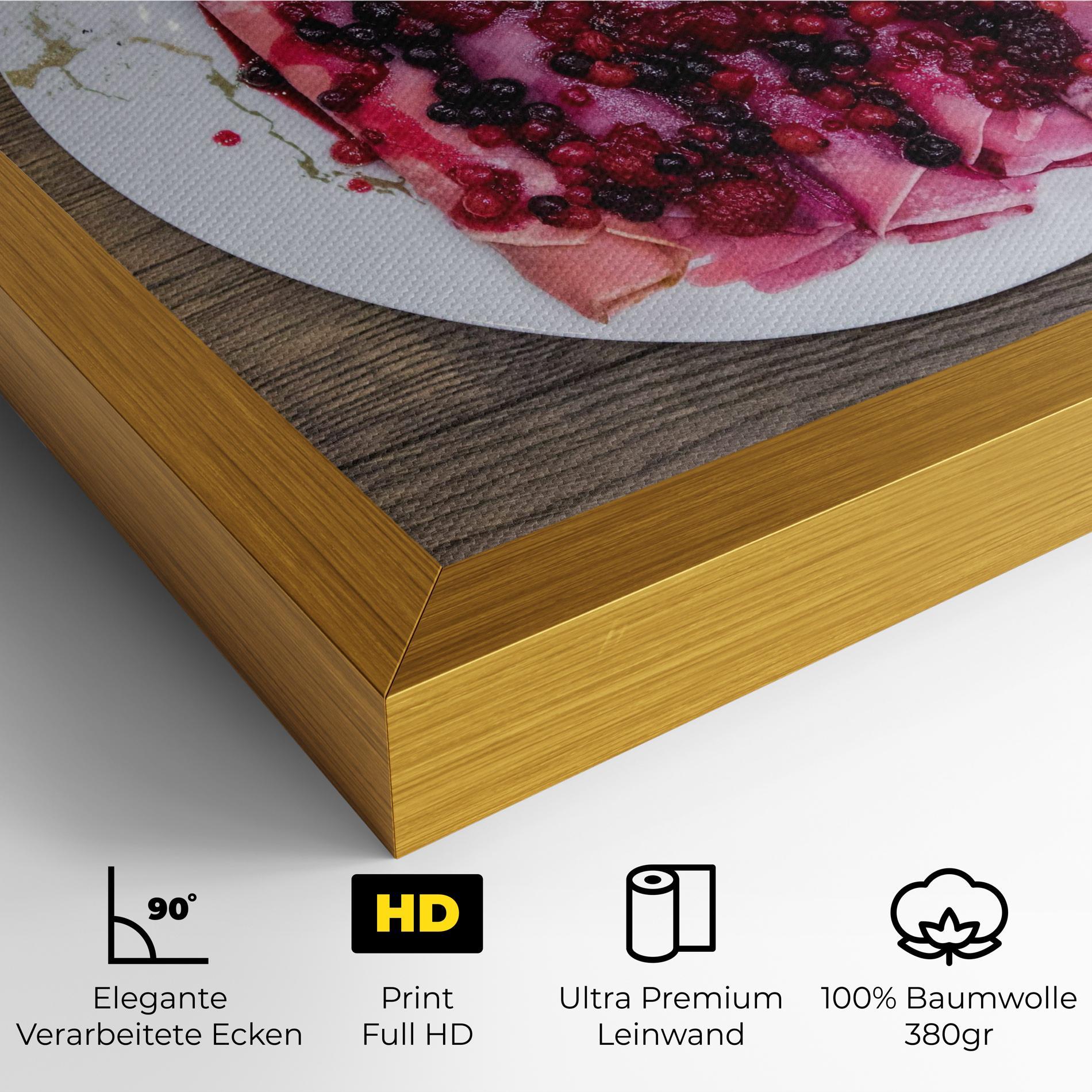 Leinwandbild Strawberry Pancakes mockup 4