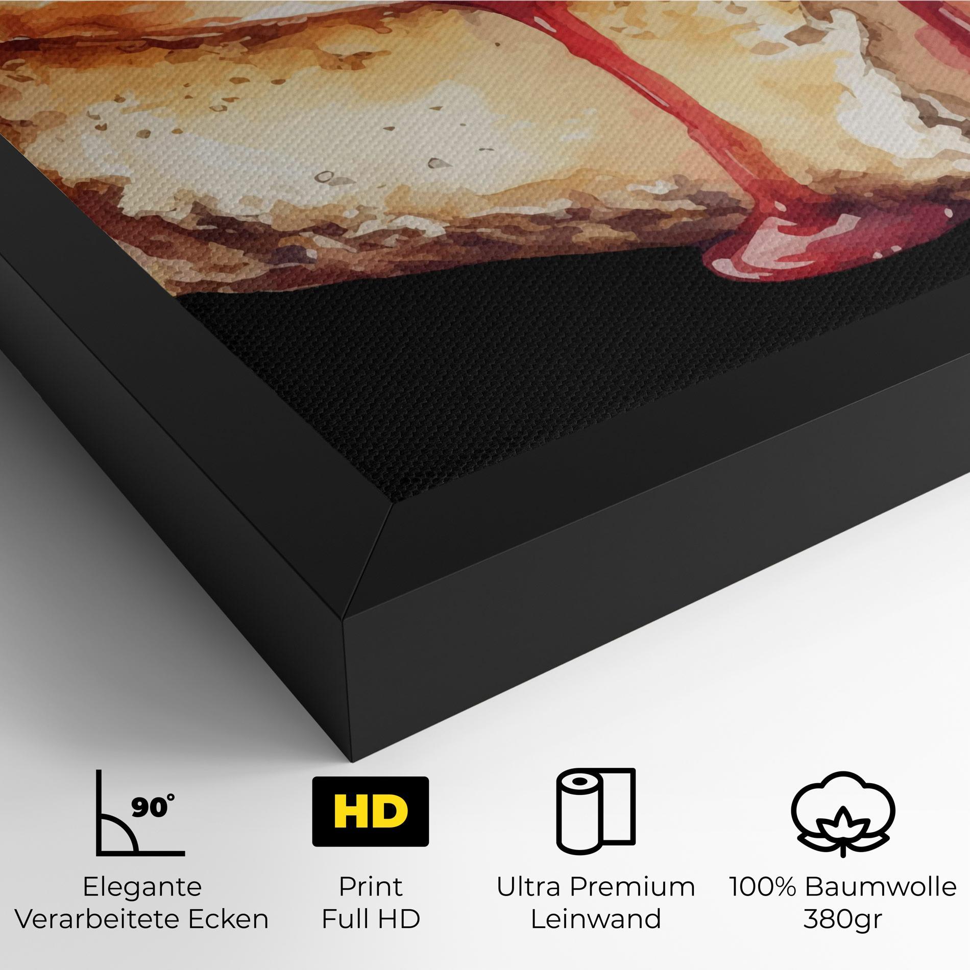 Leinwandbild Berries Pie mockup 4