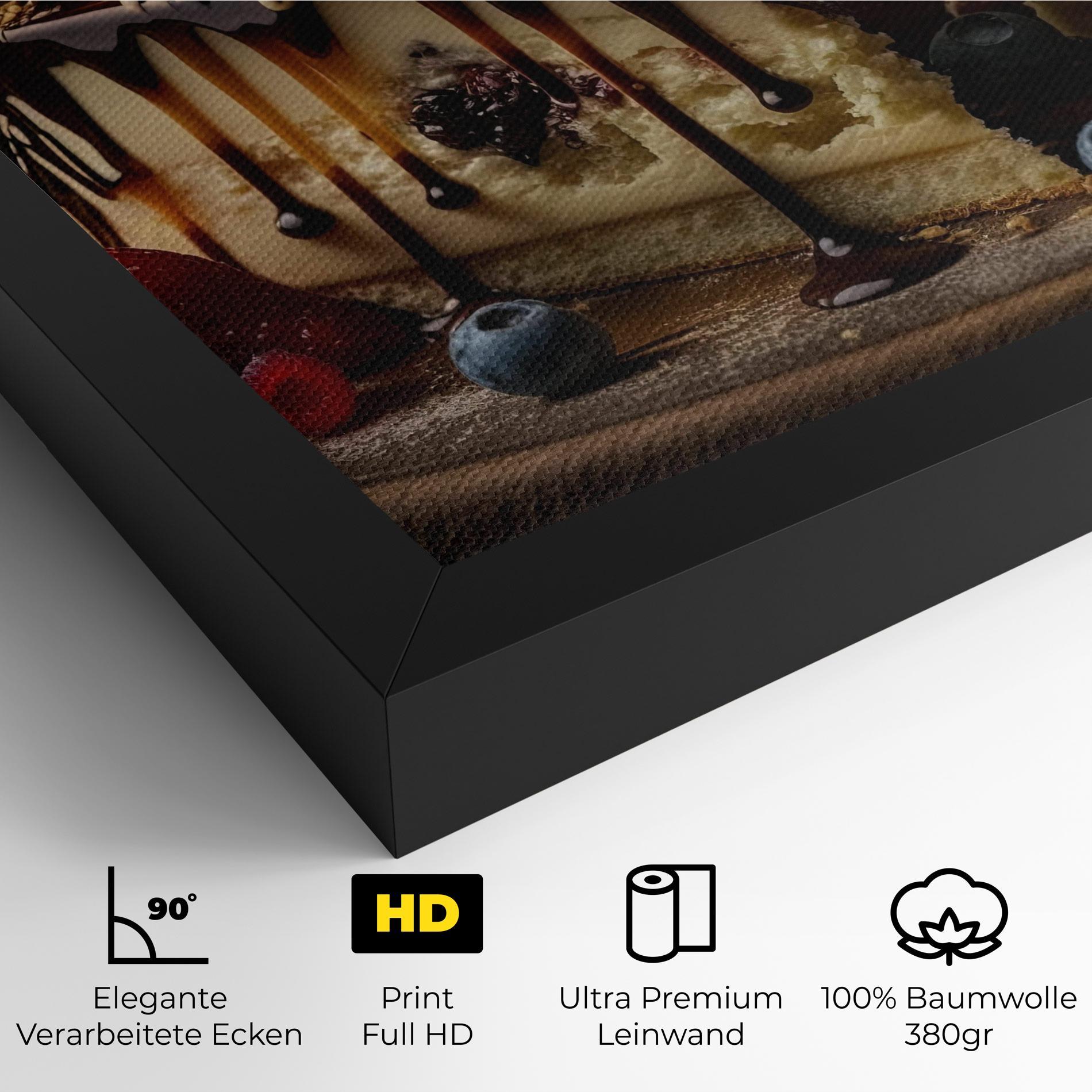 Leinwandbild Cheesecake Chocolate mockup 4