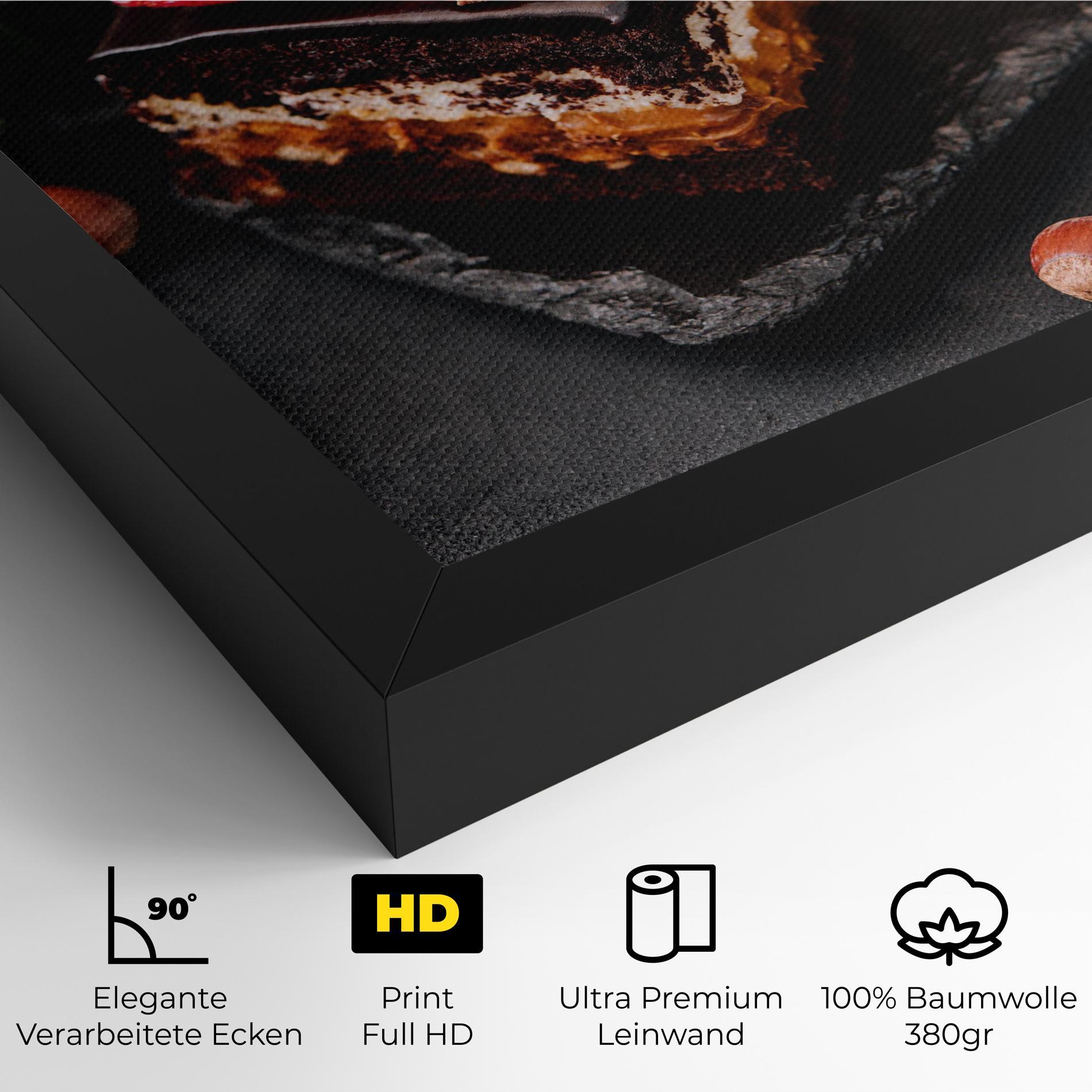 Leinwandbild Chocolate Berries Cake mockup 4