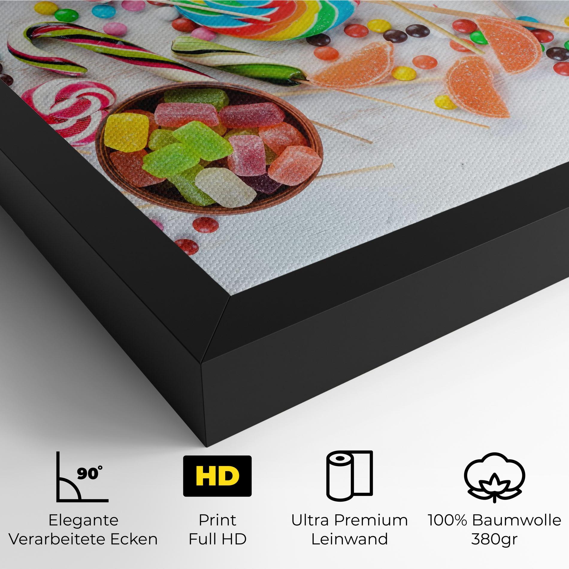 Leinwandbild Colorful Candies Jelly mockup 4