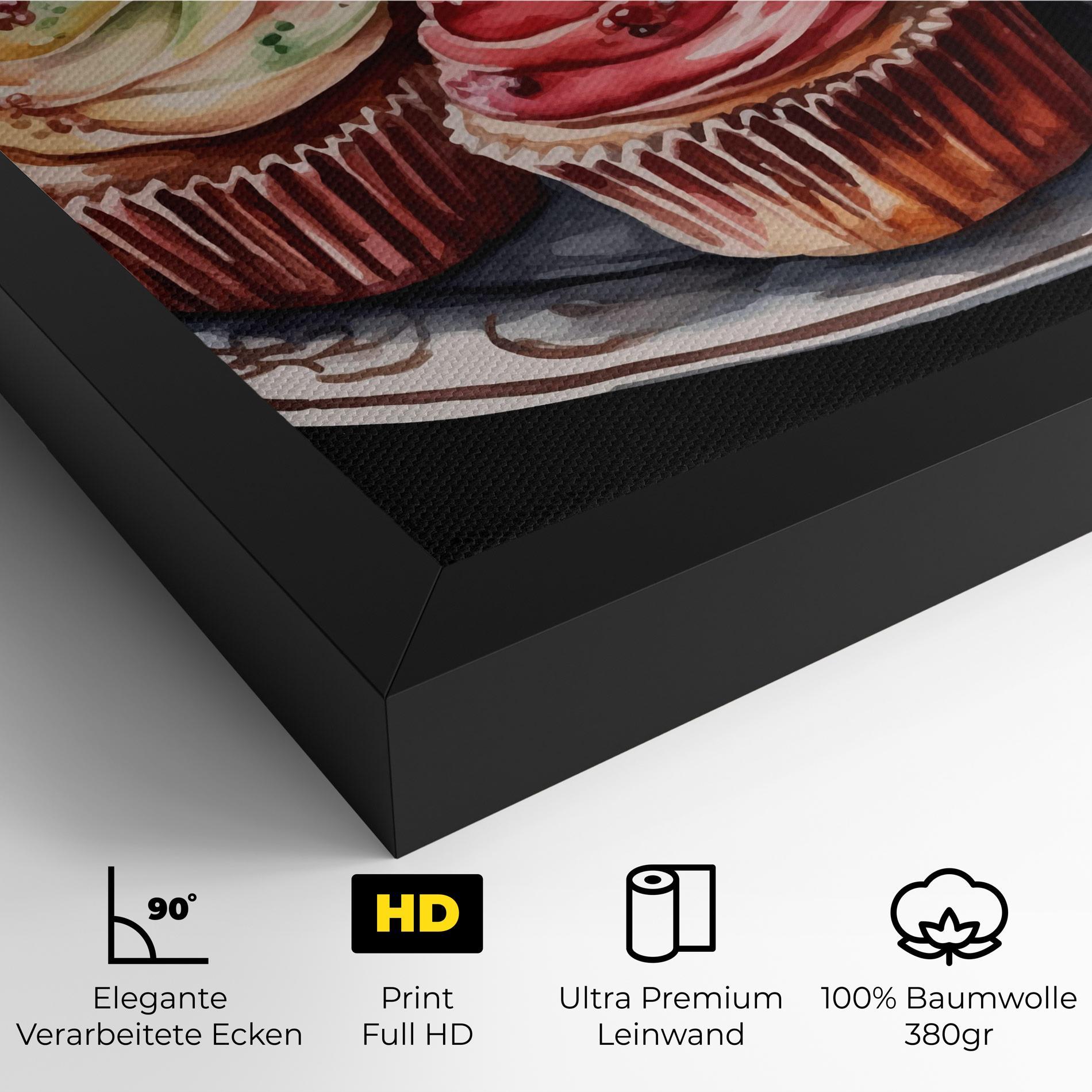 Leinwandbild Colorful Muffins mockup 4