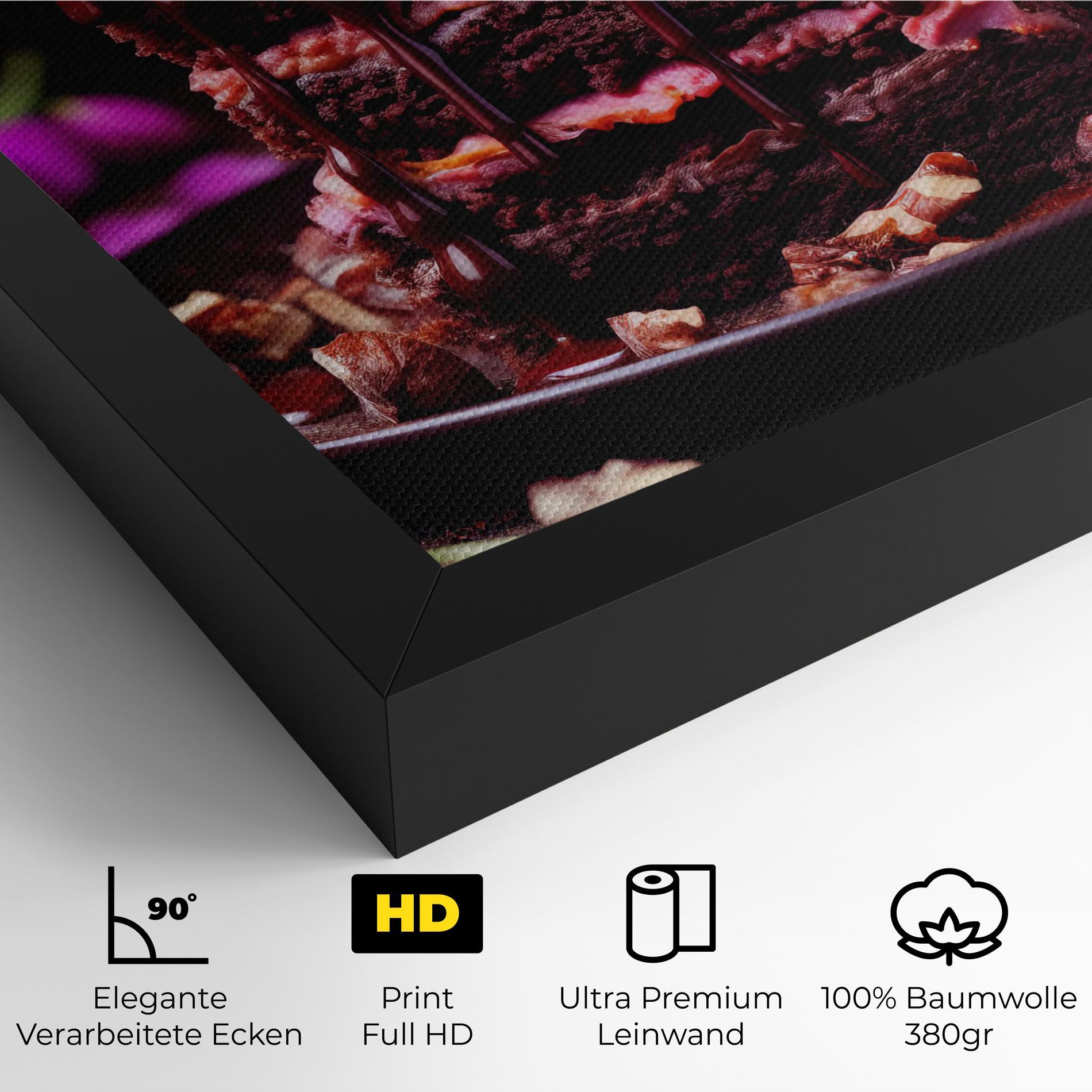 Leinwandbild Pink Flower Cake mockup 4