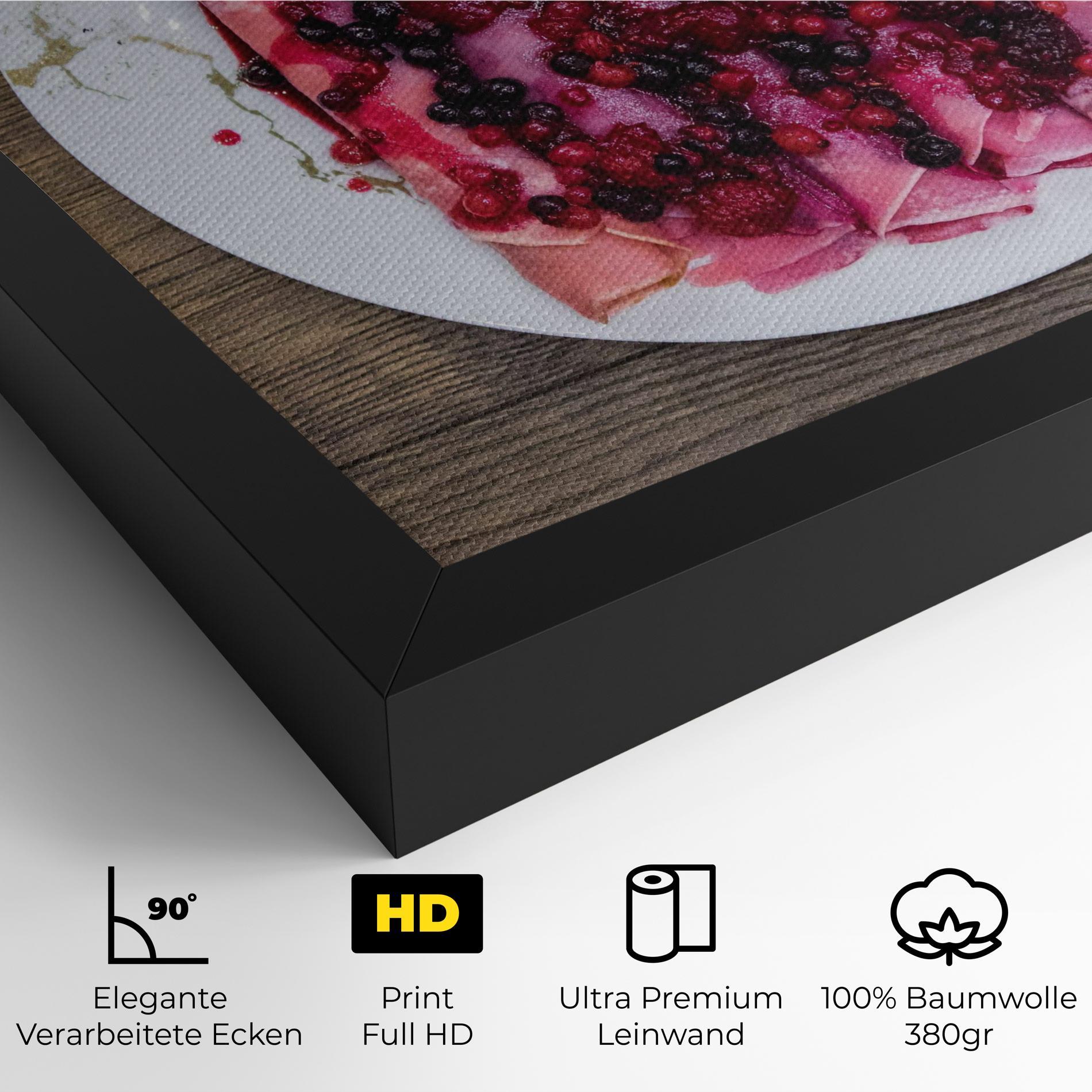 Leinwandbild Strawberry Pancakes mockup 4