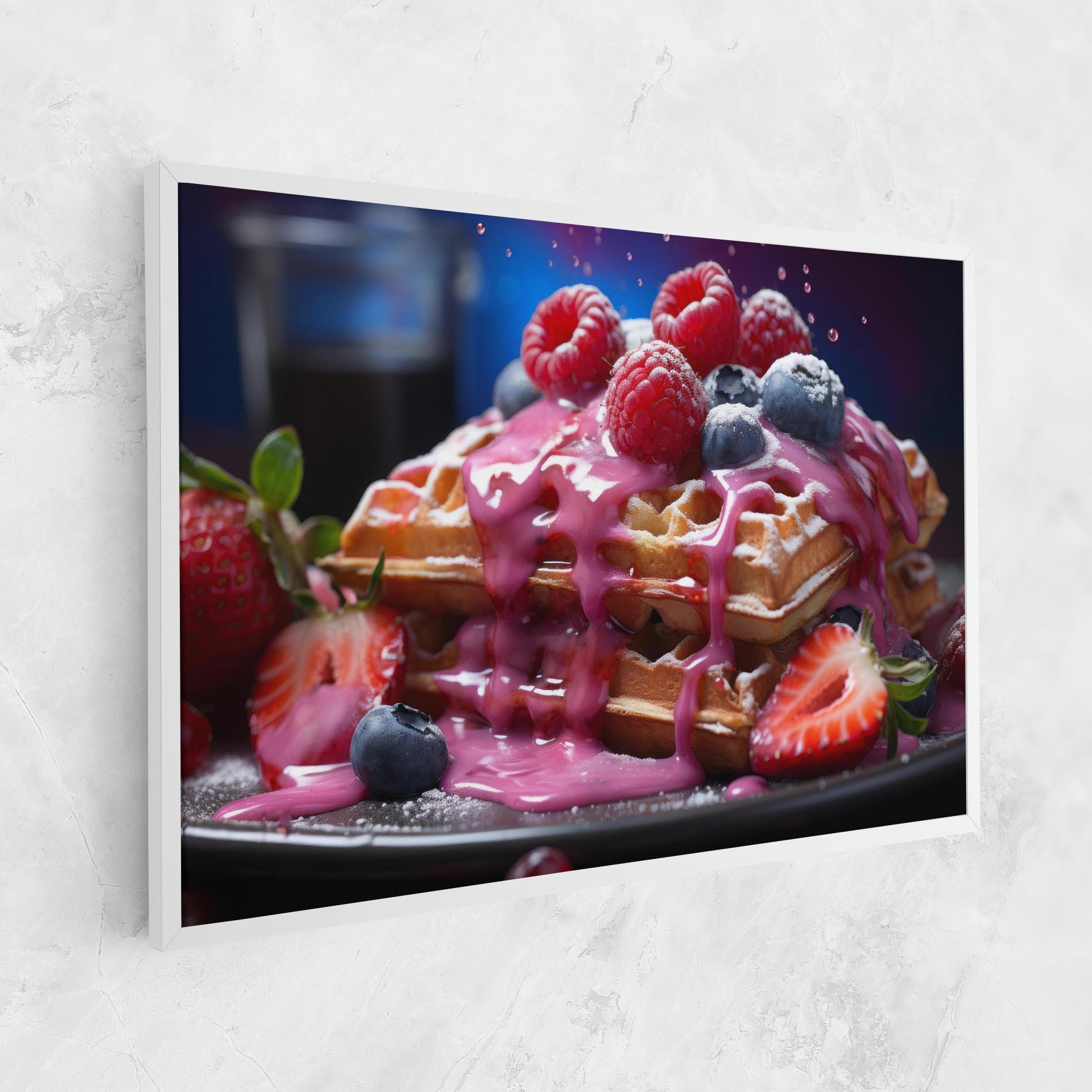 Leinwandbild Berries Waffles mockup 1