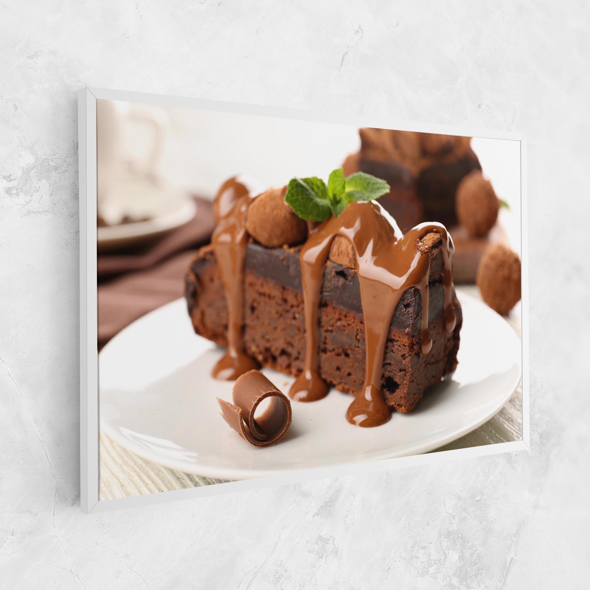 Leinwandbild Mint Chocolate Cake mockup 1