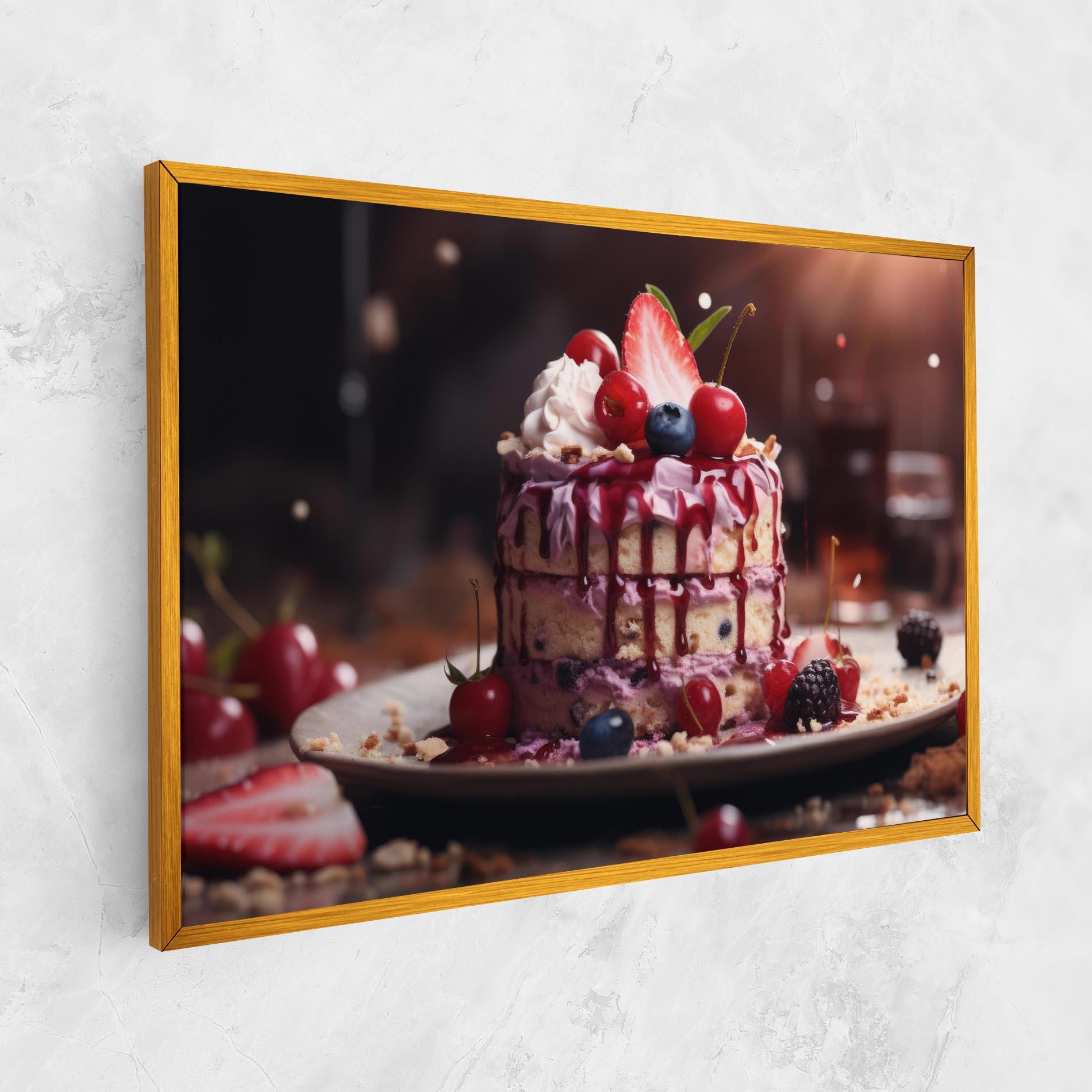 Leinwandbild Berries Dessert mockup 1